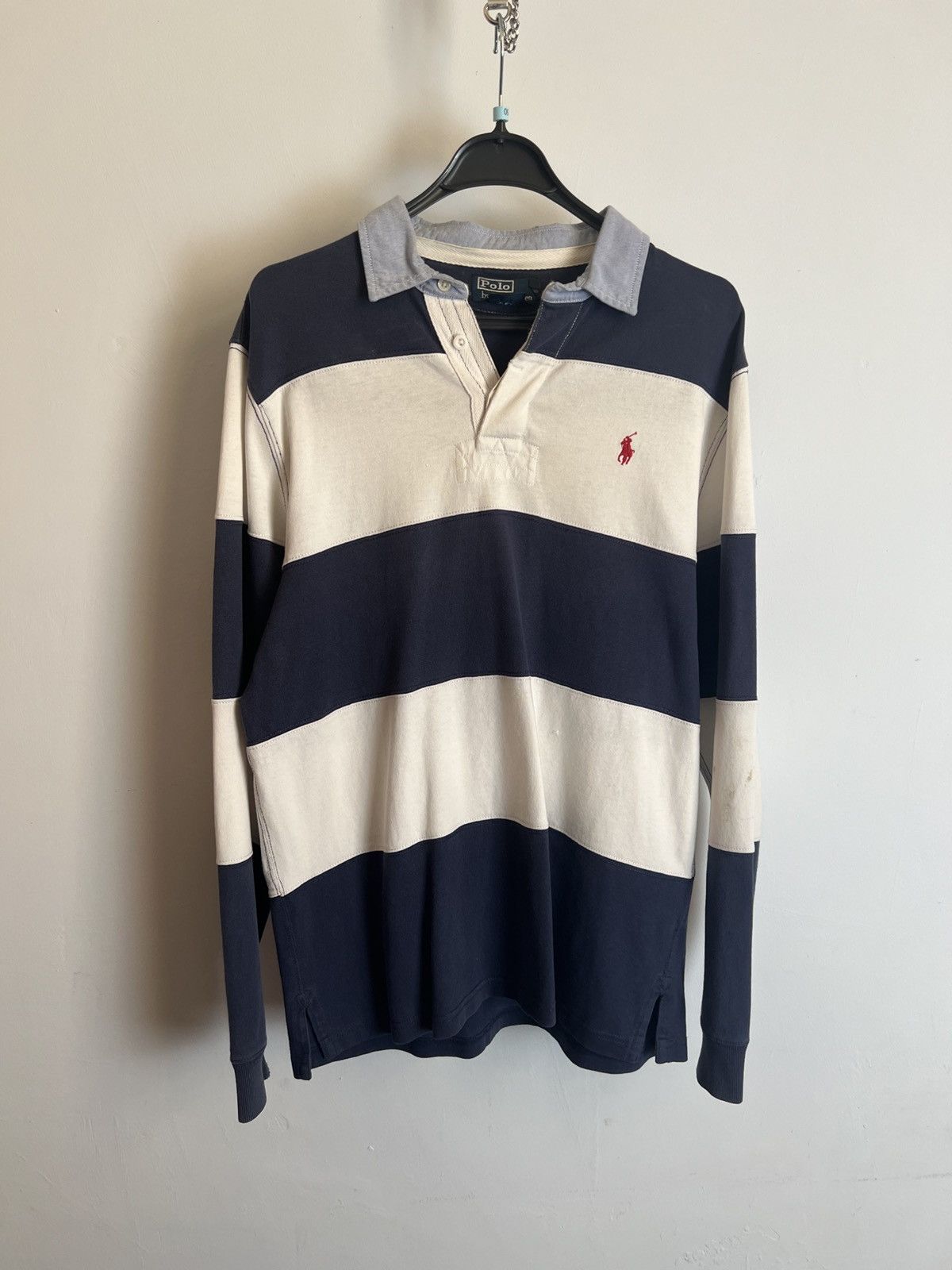 Polo Ralph Lauren Vintage Polo Ralph Lauren Rugby Shirt Red & Blue Striped Size US M / EU 48-50 / 2 - 1 Thumbnail