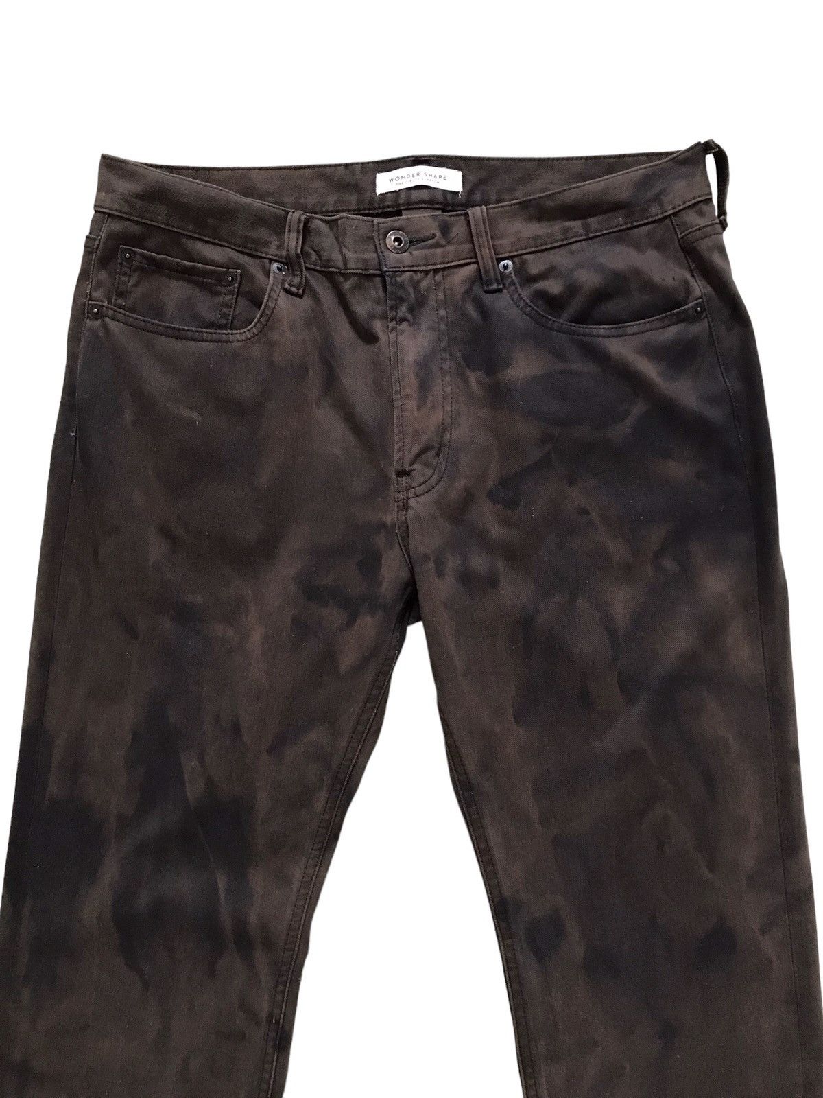 Japanese Brand GU Wonder Shape Acid Wash The Circle Stretch Pants Size US 34 / EU 50 - 2 Thumbnail