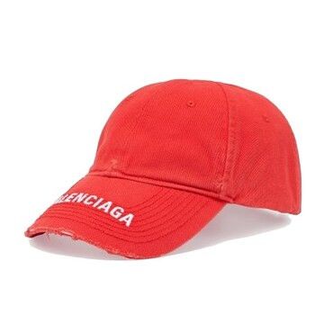 Balenciaga o1mt1gz1024 Size: L / Logo Visor Cap in Red Size ONE SIZE - 2 Thumbnail