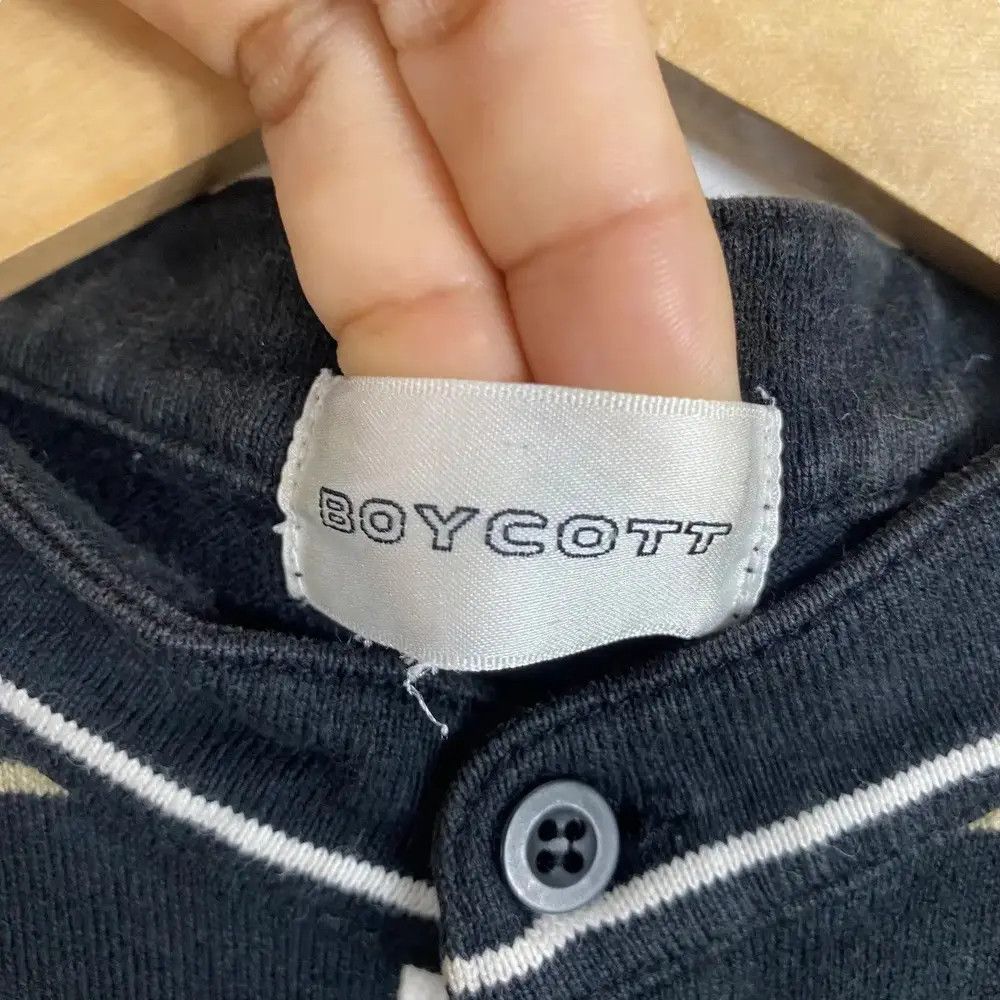 Boycott BOYCOTT JAPAN Grand Dad Collar Striped Tee Shirt Size 3 Size US M / EU 48-50 / 2 - 5 Thumbnail