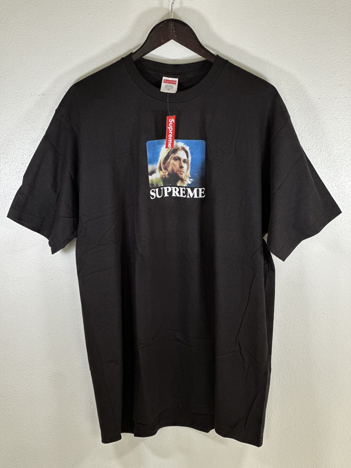 image of Supreme Kurt Cobain Photo Tee in Black, Men's (Size XL)