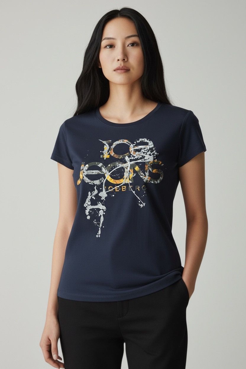 Iceberg NWT Iceberg "Ice Jeans" Paint Splatter Tee —Size(IT 40) Size S / US 4 / IT 40 - 1 Thumbnail