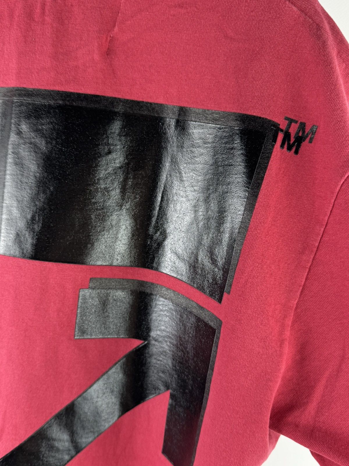 Off-White x Champion Virgil Abloh T-Shirt Red 2013