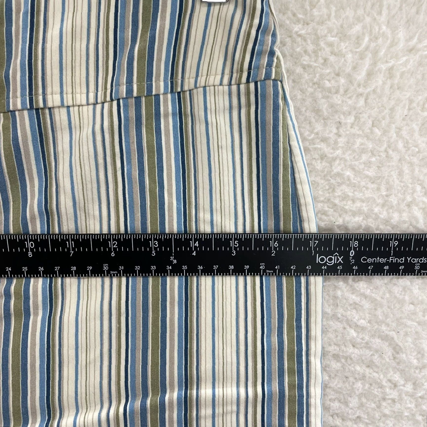 Vintage VINTAGE 90s Y2K Striped Mini Skirt Blue M Women's 6/8 27/28 Grunge Corpcore Size 32" / US 10 / IT 46 - 5 Thumbnail