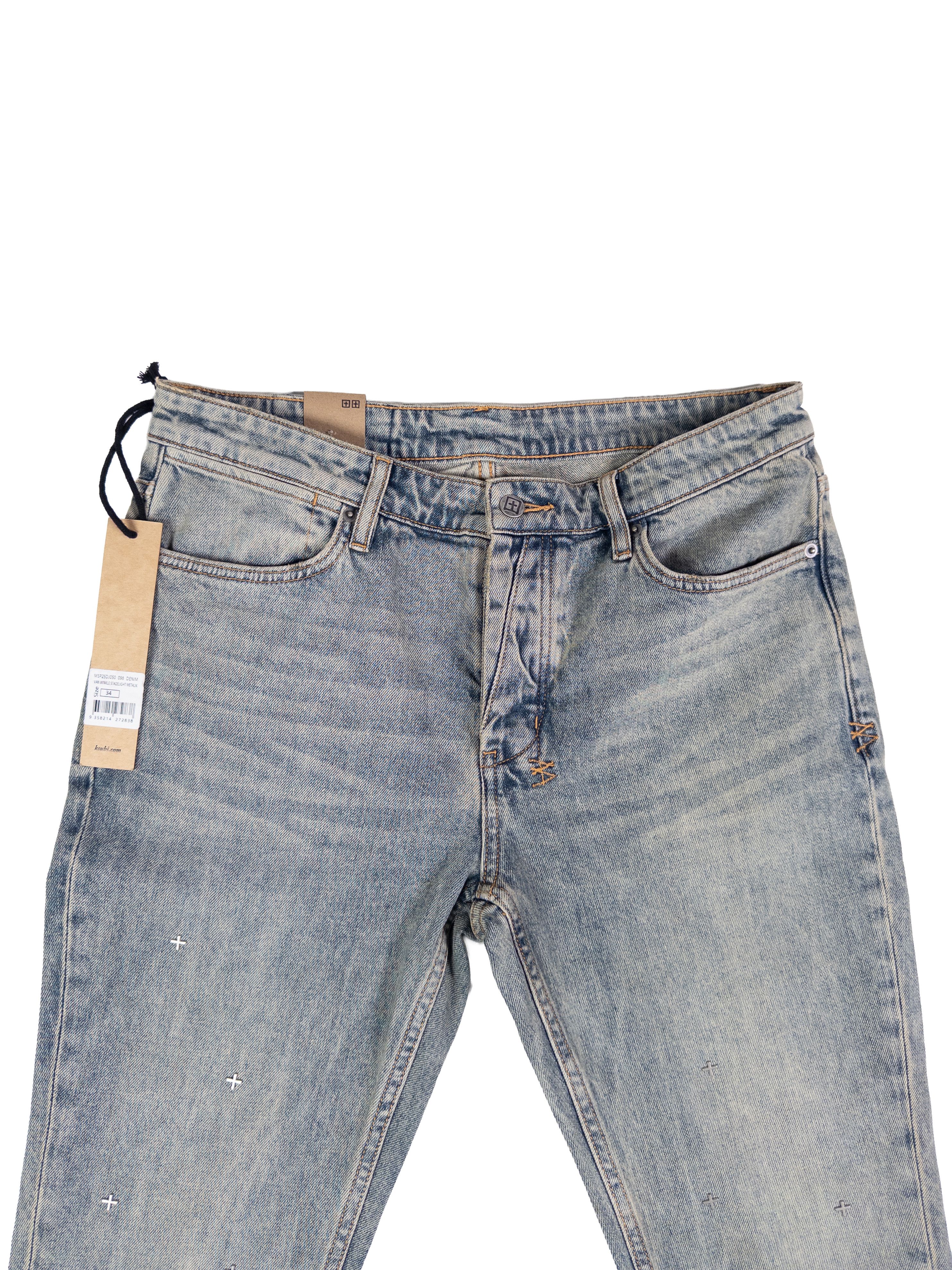 Ksubi Van Winkle STAGELIGHT METALIK Jeans Size 34 Brand New