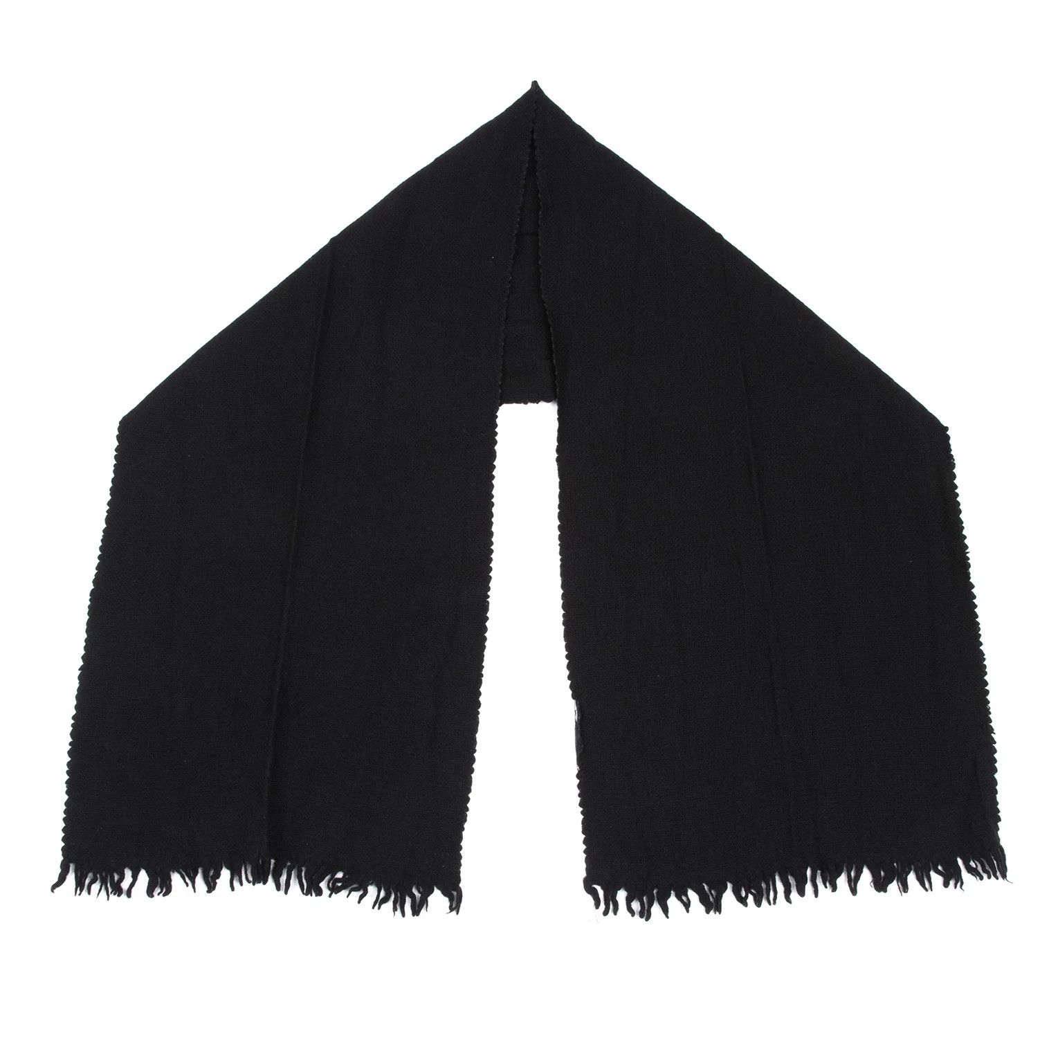 Dolce & Gabbana Wool Fringe Stole in Black Size ONE SIZE - 1 Thumbnail