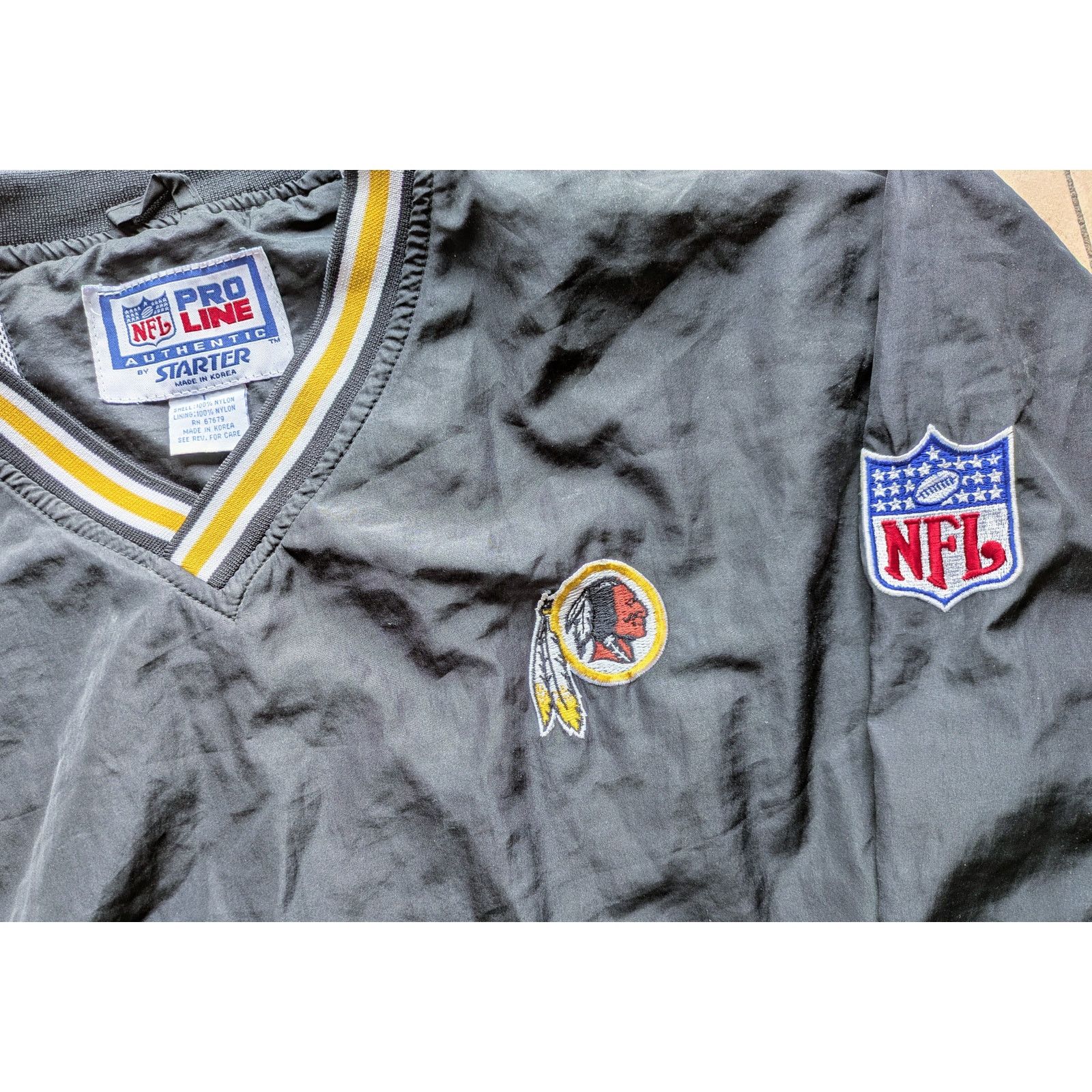 NFL × Starter Washington Redskins 90s STARTER Pullover L black NFL Pro vtg Size US L / EU 52-54 / 3 - 1 Thumbnail