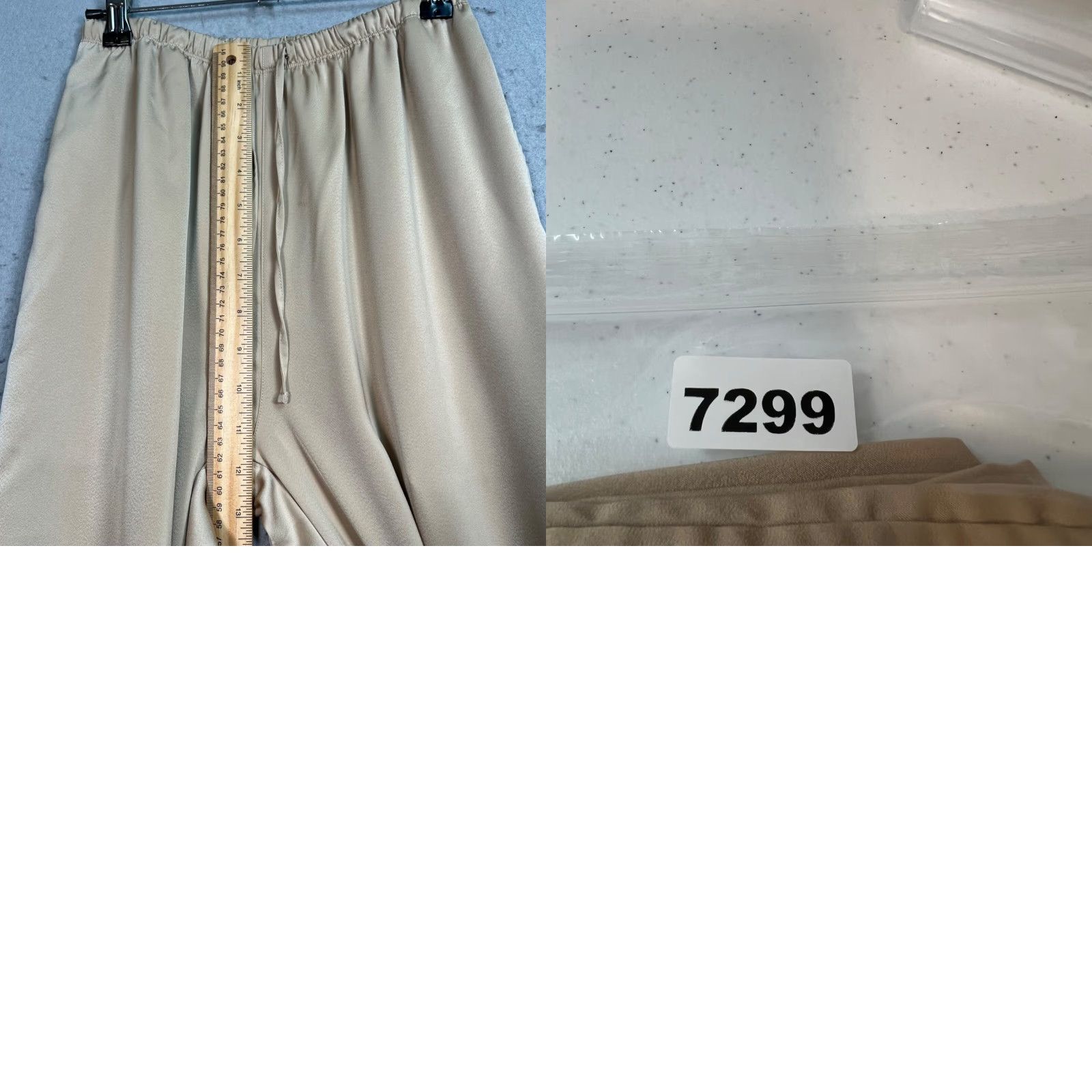 Uniqlo Uniqlo Womens Beige Elastic Waist Tapered Pajama Pants XS; Pajama Pants; Women; XS; Beige; Drawstring; Polyester; Solid; Regular; Brand: Uniqlo Size 26" / US 2 / IT 38 - 8 Thumbnail