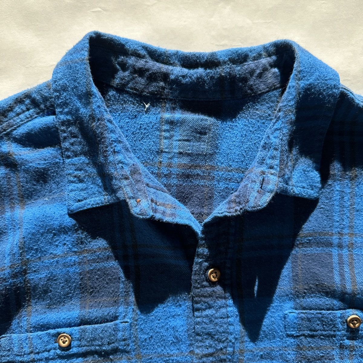 Vintage Vintage SS flannel button up utility work shirt plaid check Size US L / EU 52-54 / 3 - 5 Thumbnail