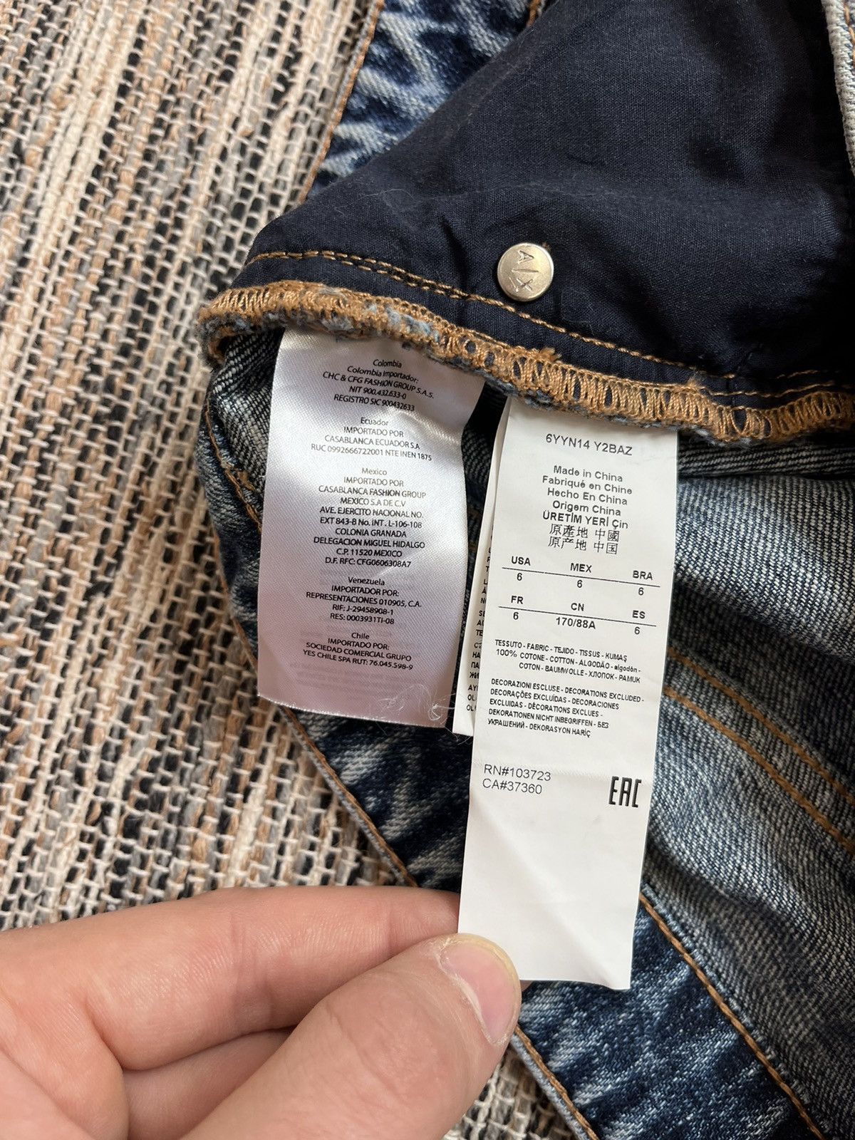 Armani Exchange × Vintage Armani Exchange skirt luxury distressed faded style Size 28" / US 6 / IT 42 - 14 Thumbnail