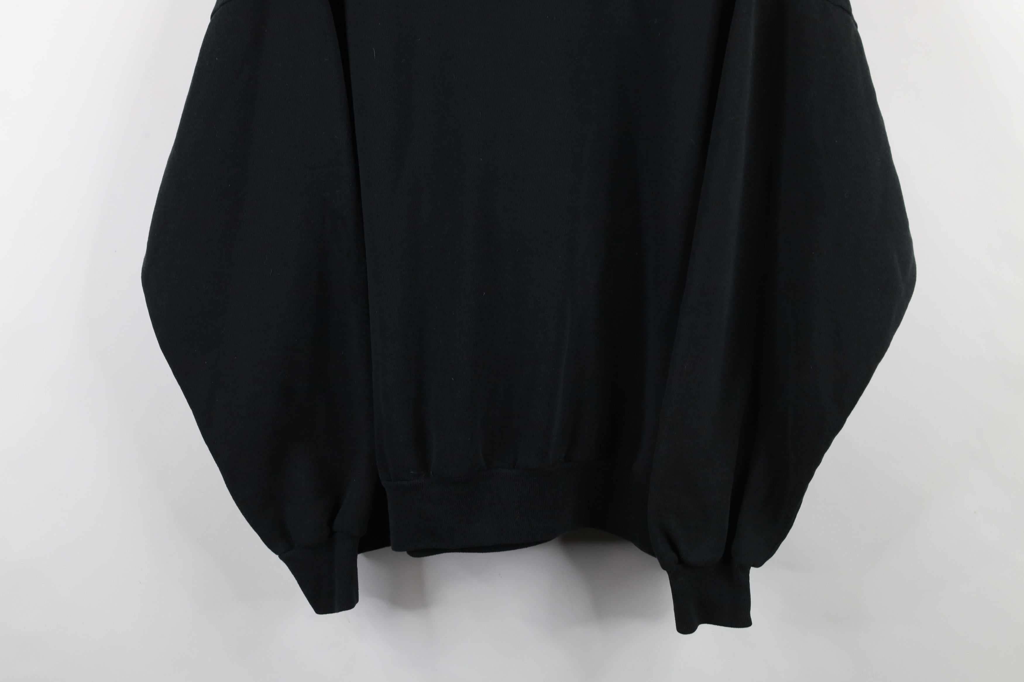 Vintage Vintage 90s Streetwear Blank Crewneck Sweatshirt Black USA Size US XXL / EU 58 / 5 - 3 Thumbnail