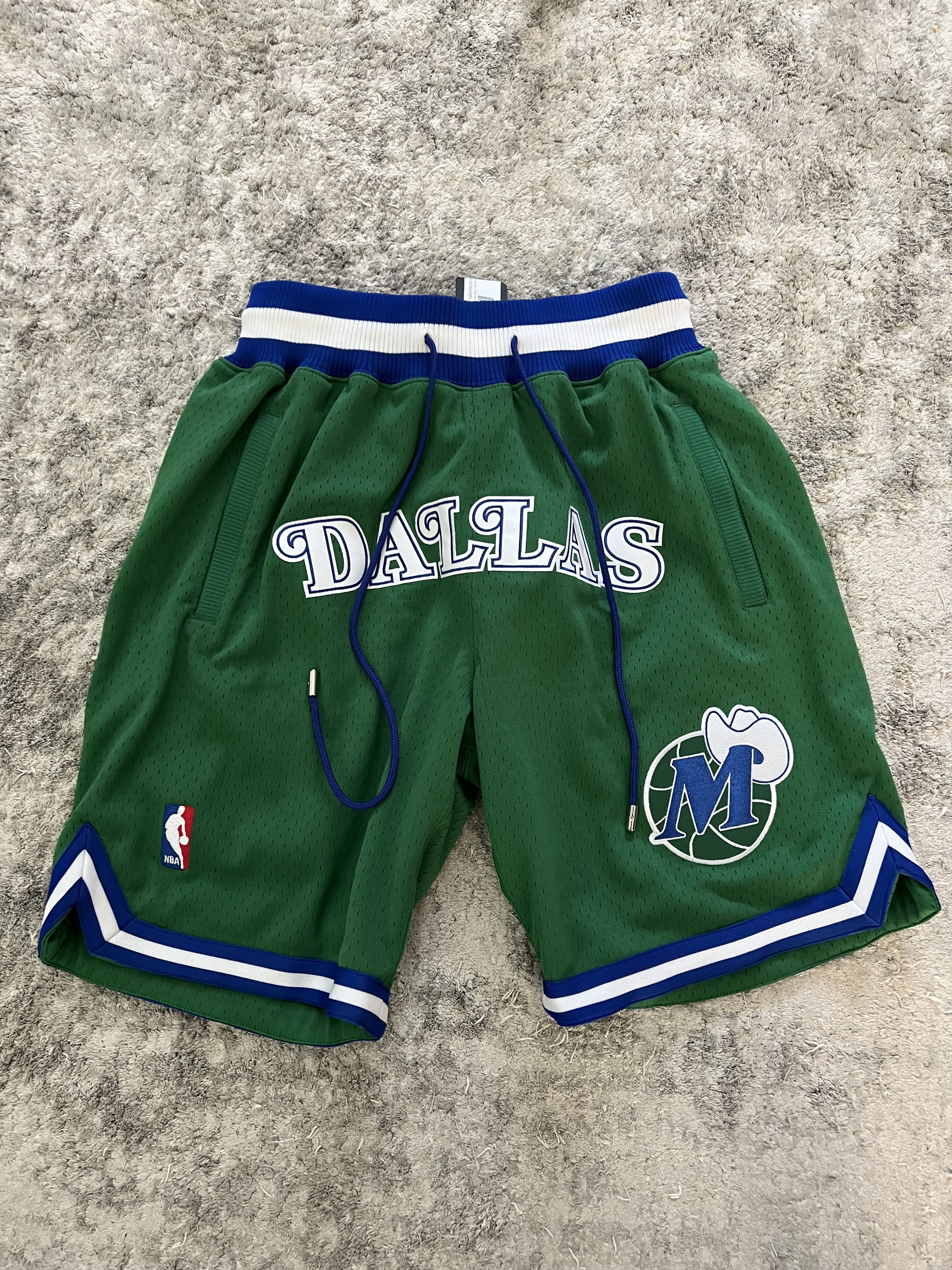 image of Dallas Mavericks 1981-82 Nba Just Don Mitchell & Ness Shorts in Green, Men's (Size 30)