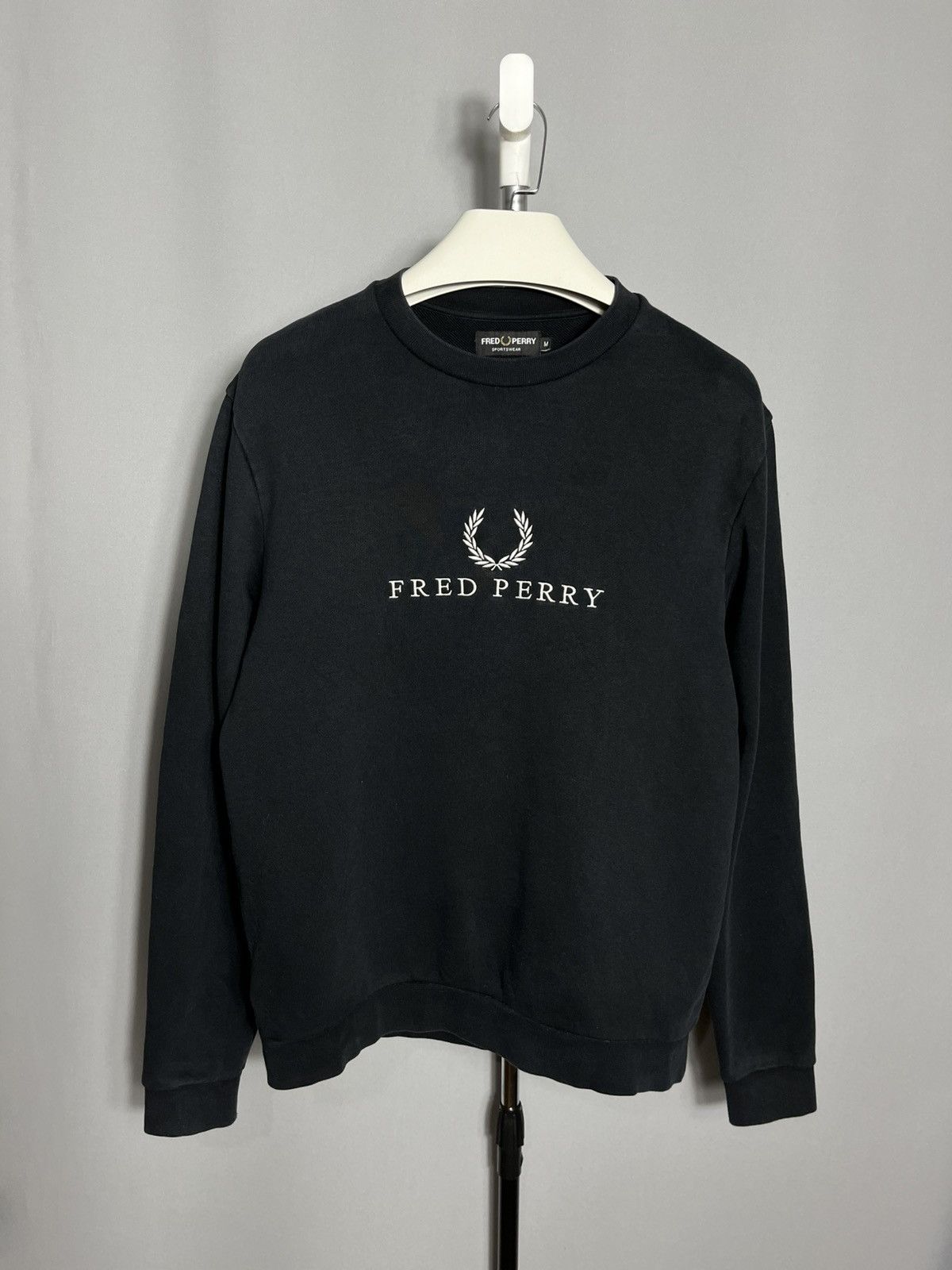 Fred Perry Fred Perry Sportswear Sweatshirt Black Cotton Big Logo Long Size US M / EU 48-50 / 2 - 1 Thumbnail