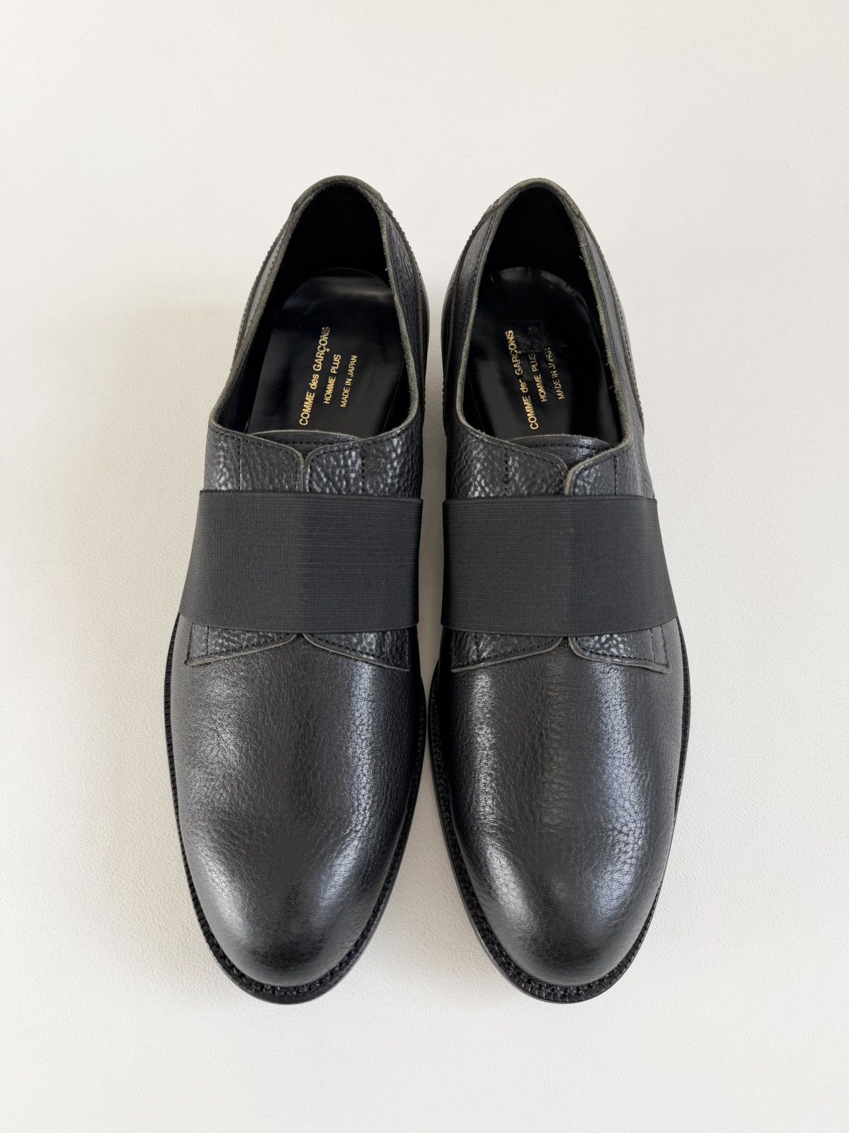 Comme des Garcons Black Leather ‘Elastic Strap’ Derby Shoes Size US 9 / EU 42 - 19 Thumbnail