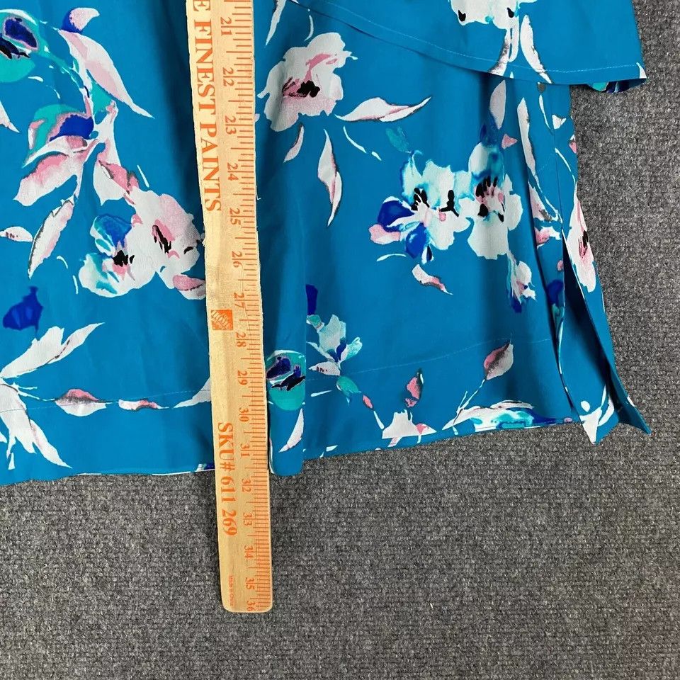 Other Lane Bryant Blouse Women's 18/20 Floral Blue Polyester Plus Size 3XL / US 20-22 - 6 Thumbnail