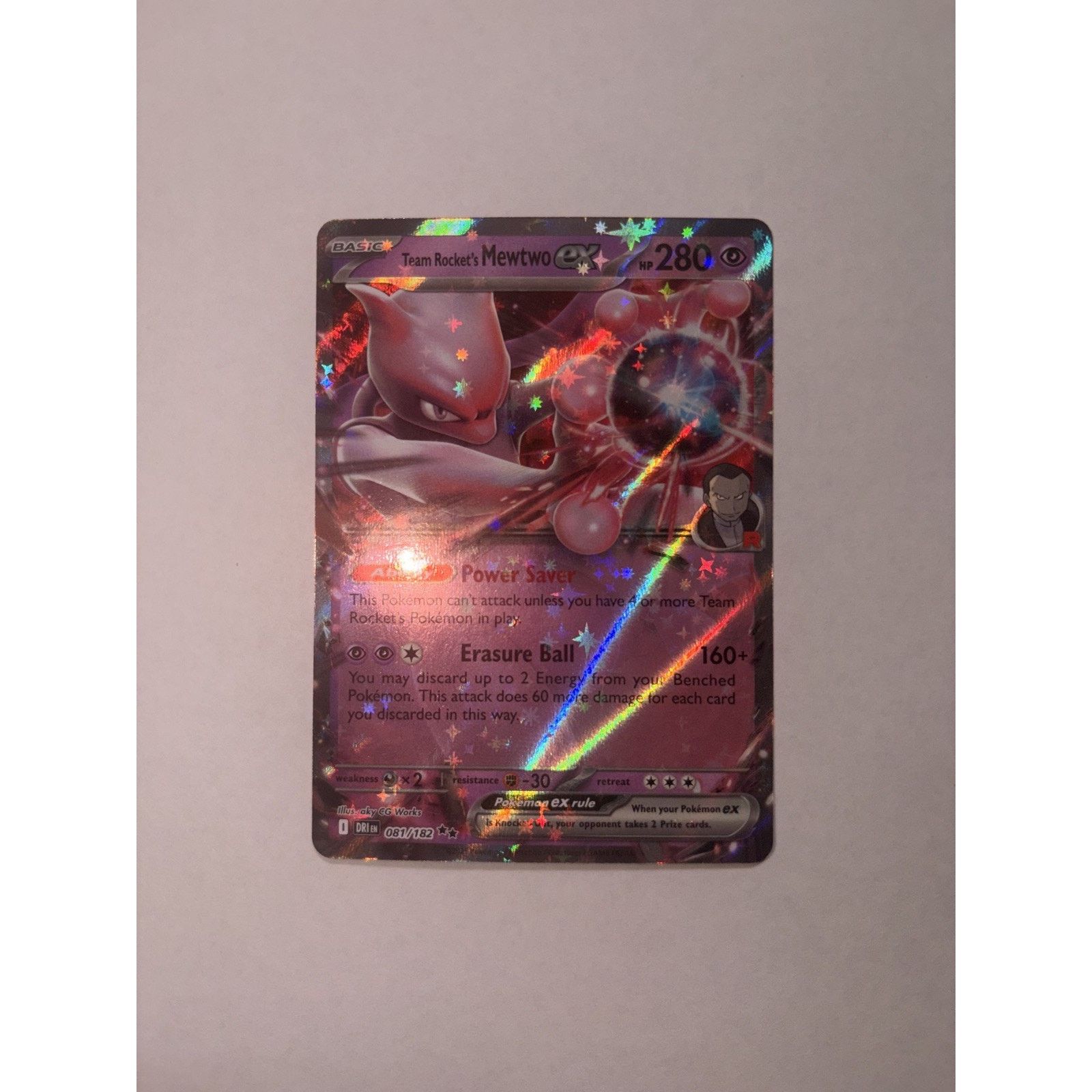 Pokemon Team Rocket's Mewtwo EX 081/182 - Destined Rivals 2025 (NM) Size ONE SIZE - 1 Thumbnail
