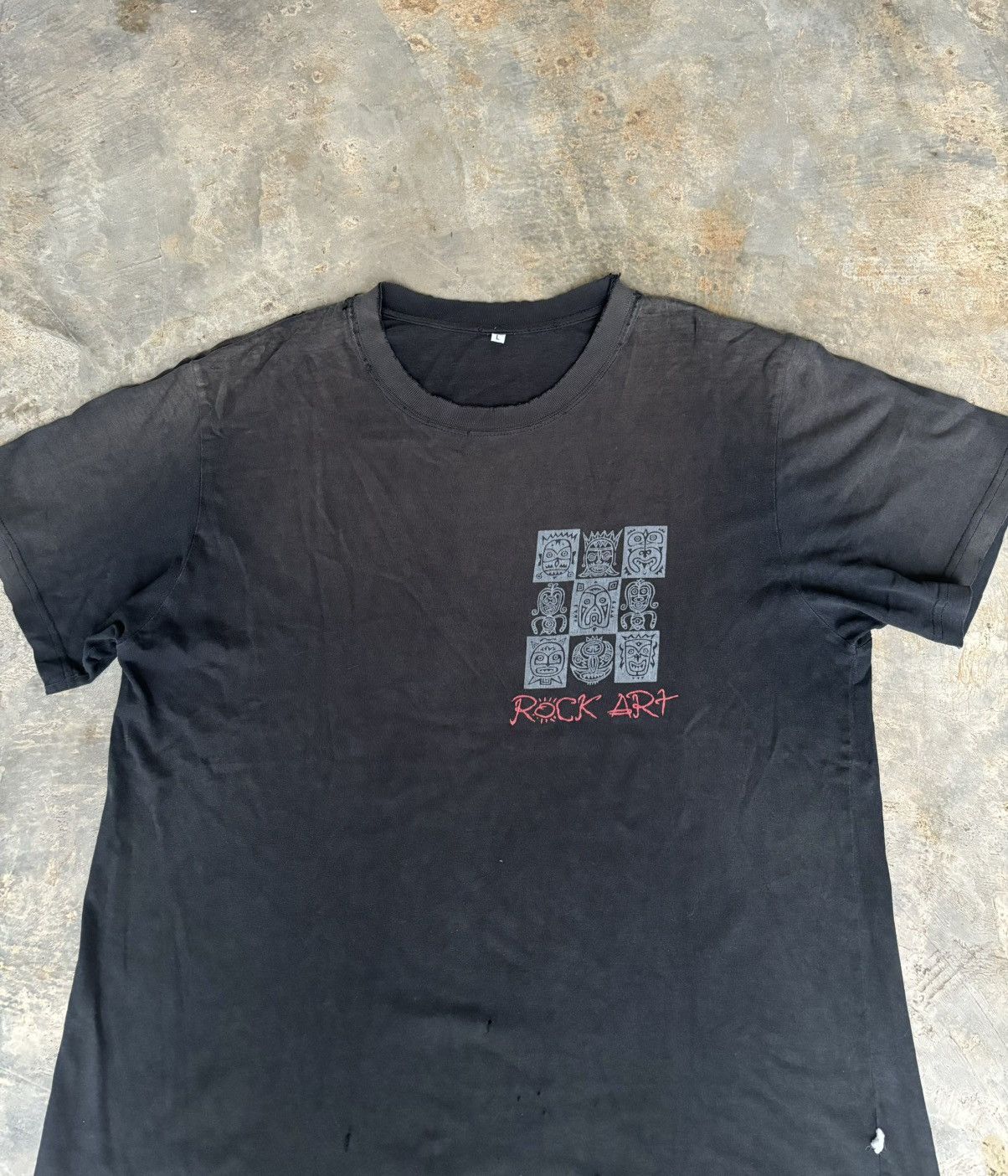 Vintage vintage Primitiv Look Rock Art Tshirt Size US L / EU 52-54 / 3 - 3 Thumbnail