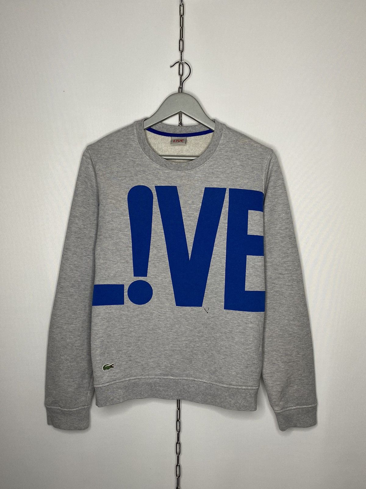 🐊Vintage Rare Lacoste Live Big Logo Sweatshirt Overprinted🐊