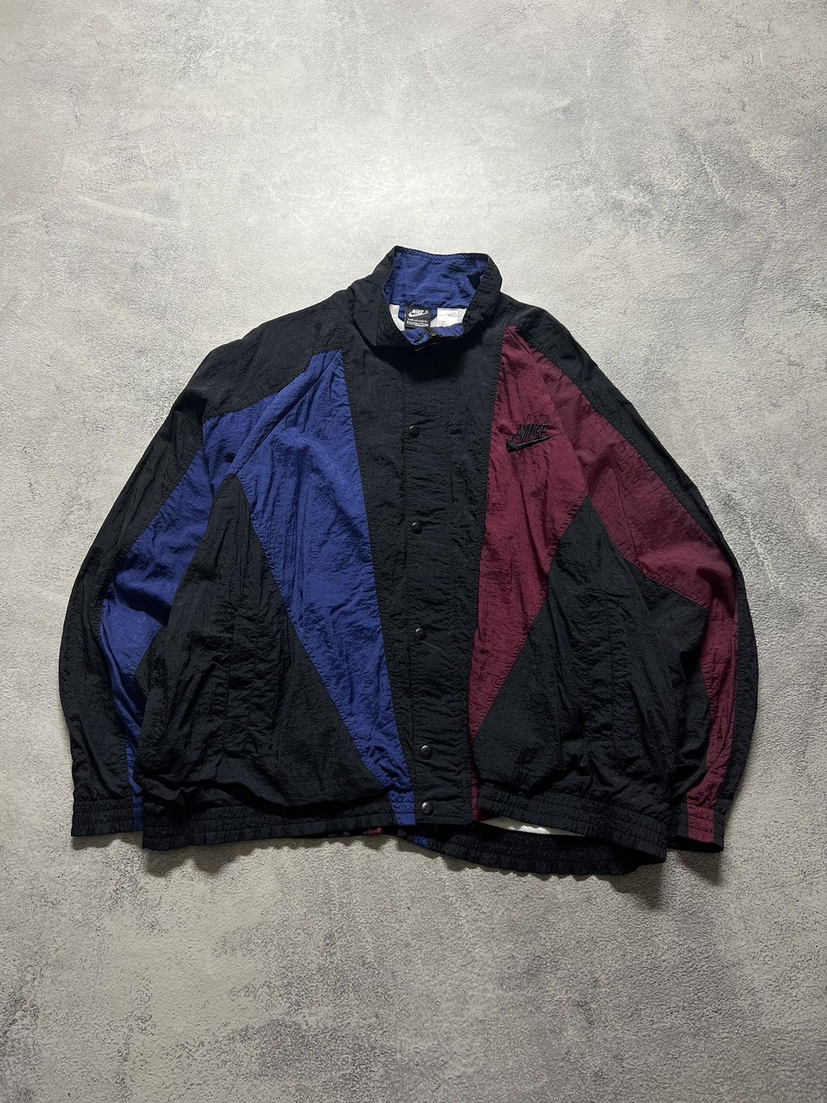 Nike × Vintage Vintage Y2k Nike USA Nylon Rare Jacket 80’s Size US L / EU 52-54 / 3 - 3 Thumbnail