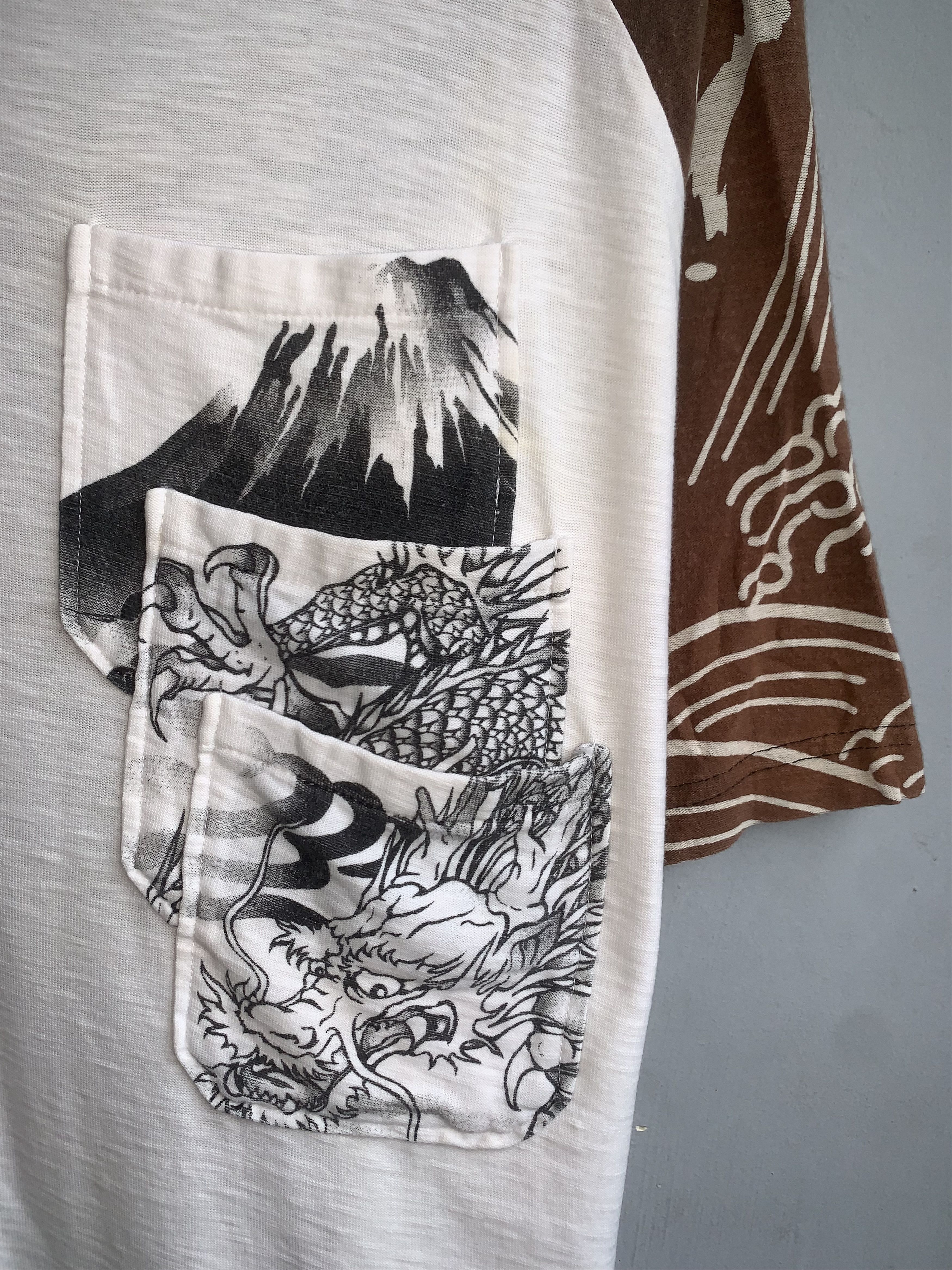 Japanese Brand Karakuri Tamashi Dragon Embroidered Japanese Brand Shirt Size US XL / EU 56 / 4 - 5 Thumbnail
