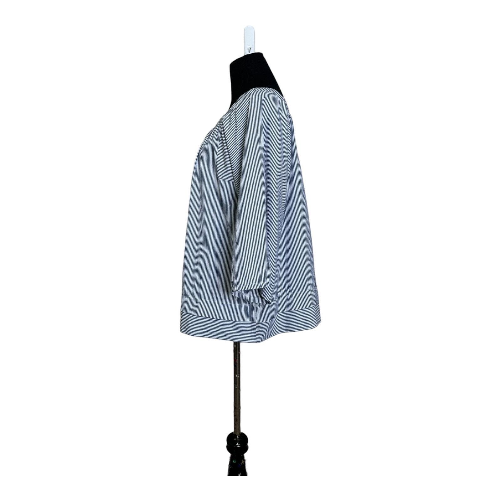 Vanessa Bruno Vanessa Bruno blue white stripes tunic top size 40/Medium Size M / US 6-8 / IT 42-44 - 9 Thumbnail