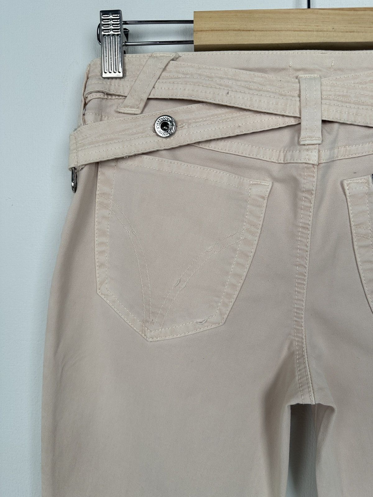 Dolce & Gabbana DOLCE & GABBANA Jeans Light Pink Flared Belted Pants size 26 Size 26" / US 2 / IT 38 - 9 Thumbnail