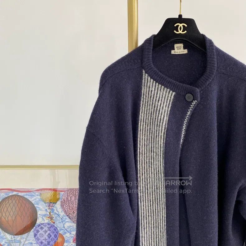 Hermes Hermes Dark Wool Overcoat Size XXS / US 00 / IT 34 - 3 Thumbnail