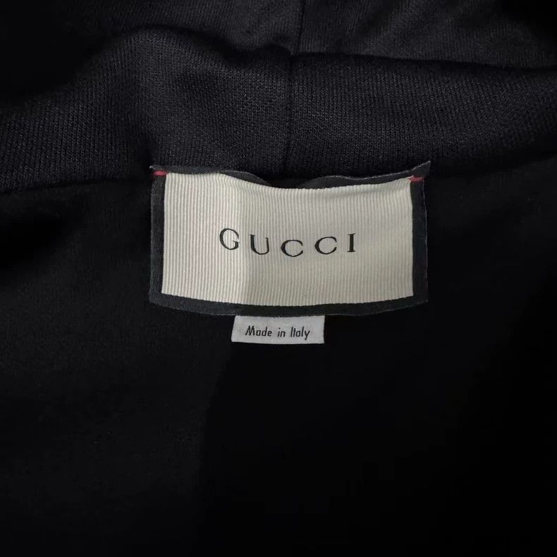 Gucci Rhinestone double-sleeved black zipper jacket