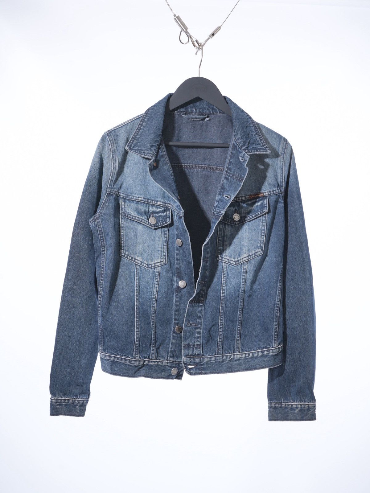 Nudie Jeans Nudie Jeans Terry Dusty Blue Black Denim Jacket Size US M / EU 48-50 / 2 - 5 Thumbnail