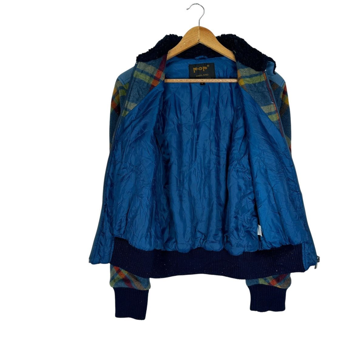 Japanese Brand ☀️POP ENGLAND SHADOW PLAIDS BOMBER JACKET Size S / US 4 / IT 40 - 11 Thumbnail