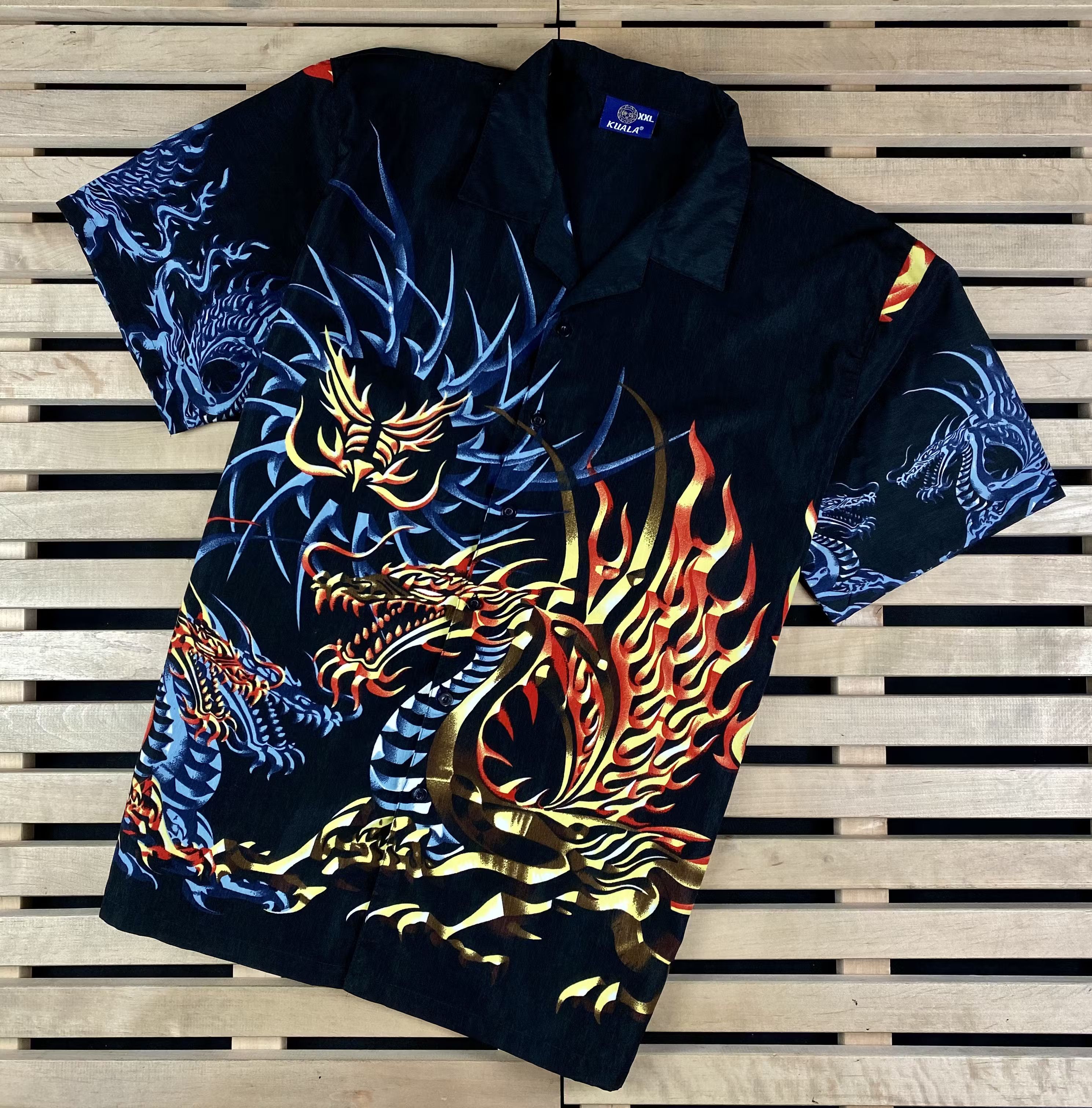 Vintage Mens Hawaiian Crazy Shirt Dragon Size XXL 2XL Kuala Size US XXL / EU 58 / 5 - 1 Thumbnail