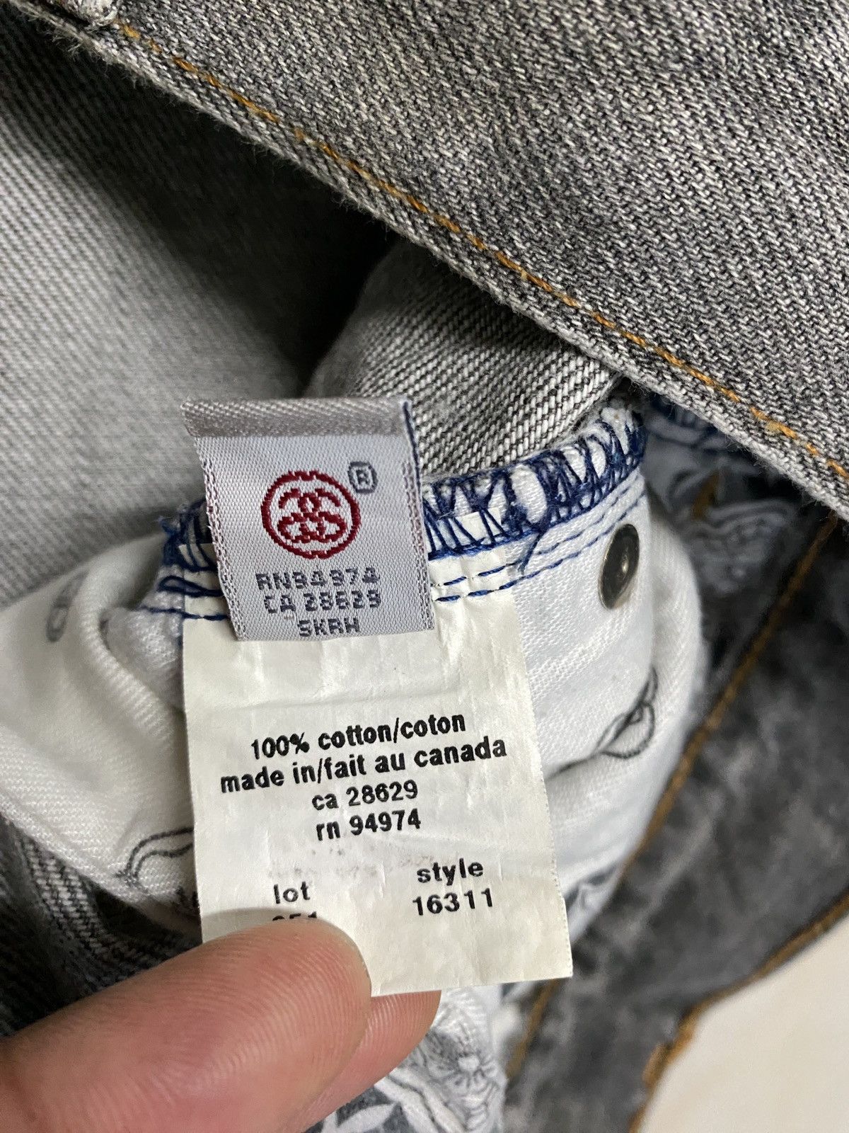 Stussy × Vintage Baggy💥90s Stussy Authentic Workgear Washed Faded Ripped jean Size US 33 - 13 Thumbnail