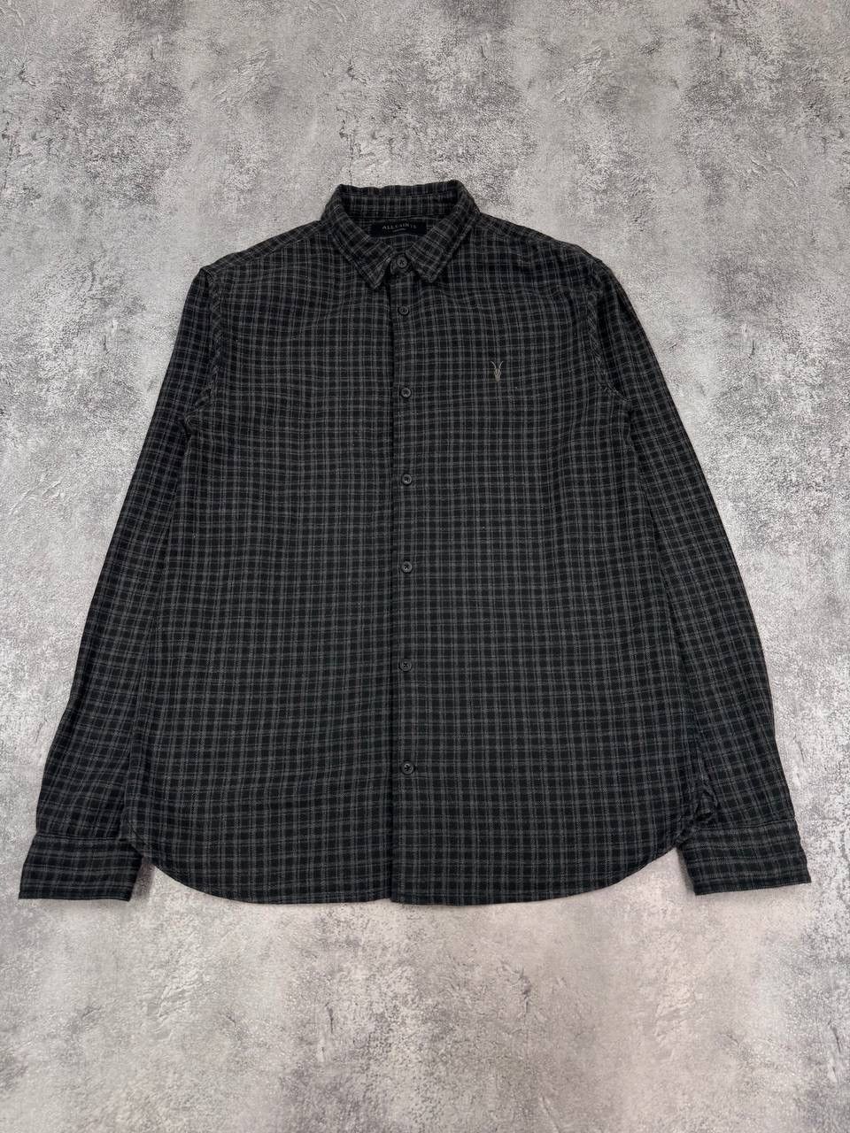 Allsaints AllSaints Men Check Button Up Shirt Grey Black Size Medium Size US M / EU 48-50 / 2 - 1 Thumbnail