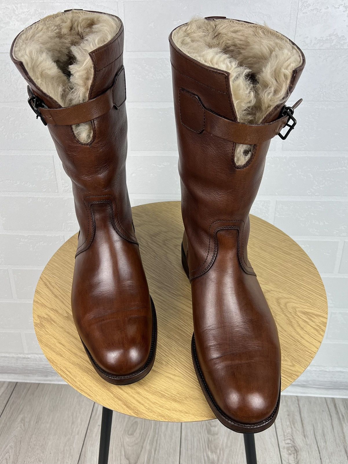 Gucci GUCCI Combat Boots Mongolian Leather Shearling Fur Shoes Size US 9 / EU 42 - 3 Thumbnail