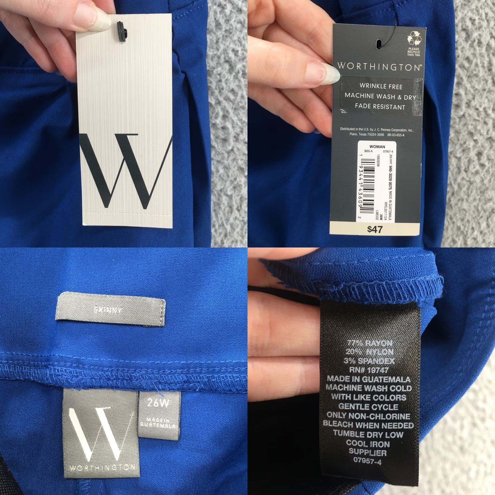 Worthington Item Specifications: Country of Origin: Italy Size 26" / US 2 / IT 38 - 10 Thumbnail