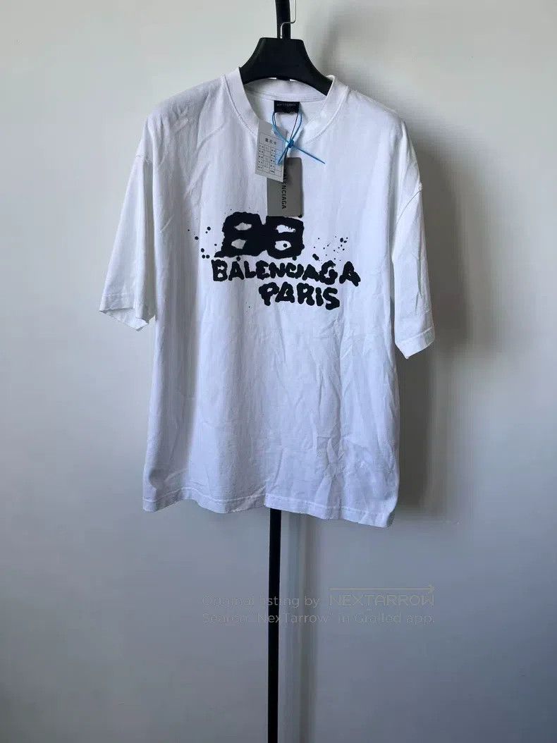 Other Balenciaga Letter Printed Round Neck Pullover Short Sleeve Size US XS / EU 42 / 0 - 1 Thumbnail