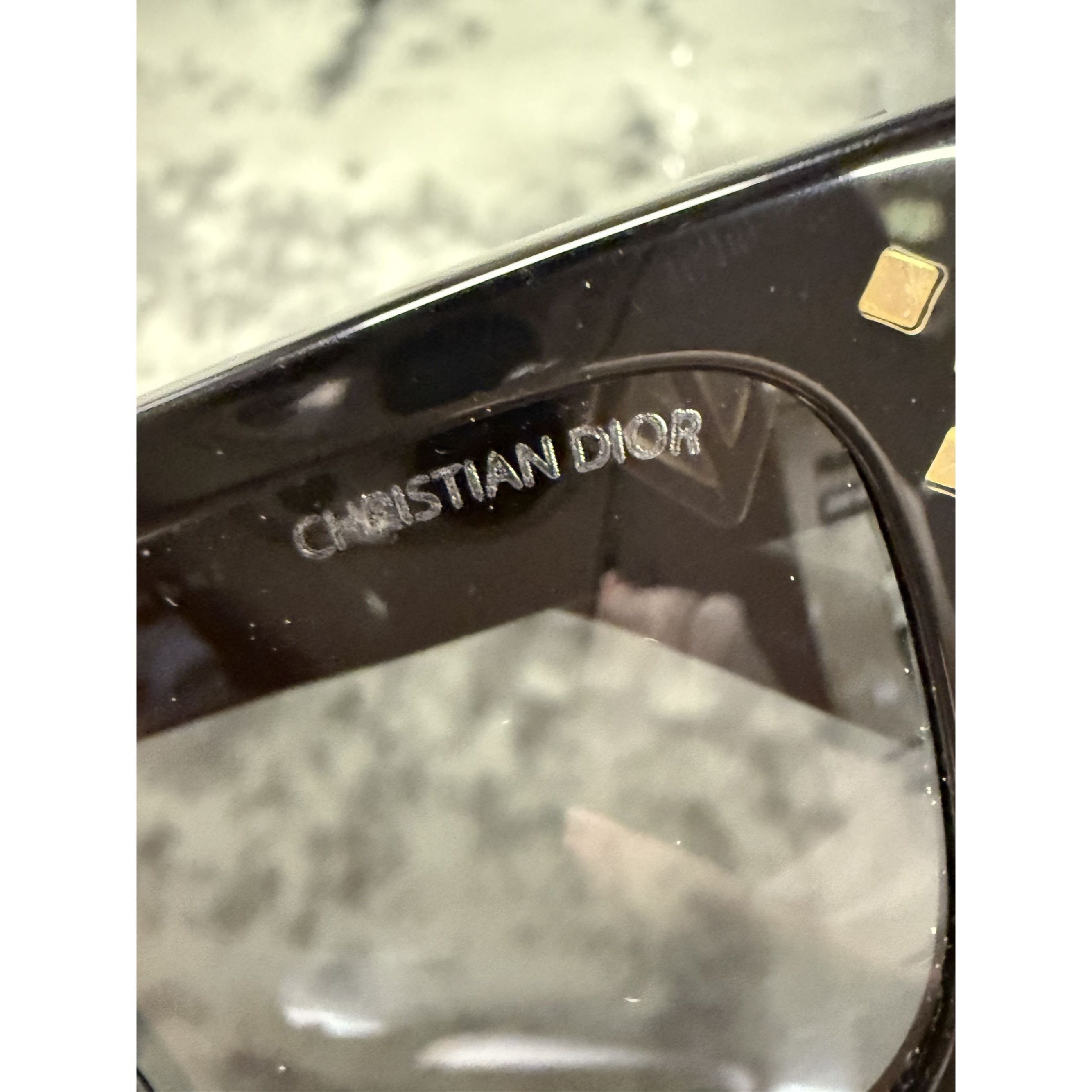 Dior Christian Dior CD Diamond S61 Black Rectangular Sunglasses W Size ONE SIZE - 5 Thumbnail