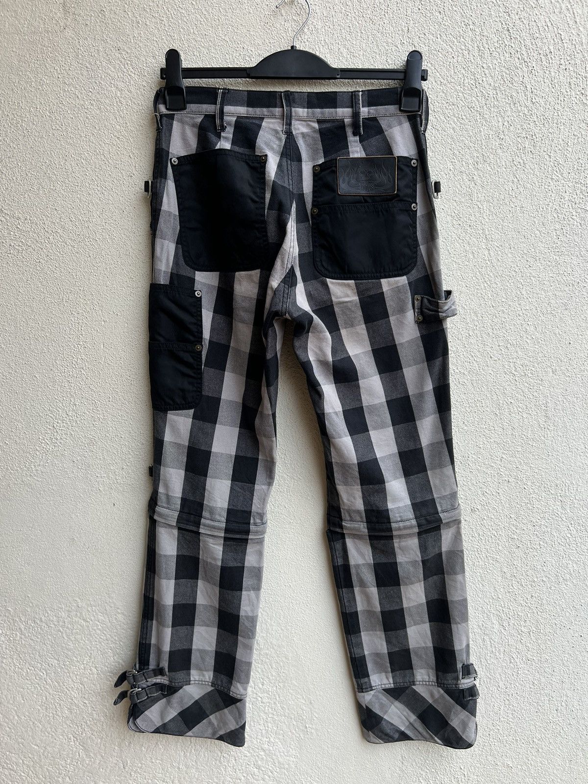 Japanese Brand VTG BATSU BOYS Japan Plaid Check Modular Bondage Trouser Size US 29 - 17 Thumbnail