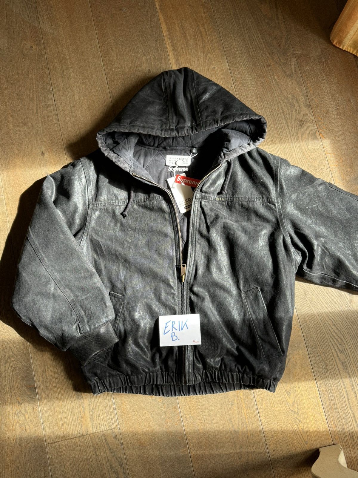 Maison Margiela × Supreme Supreme x Margiela Black leather Hooded jacket Size US S / EU 44-46 / 1 - 3 Thumbnail