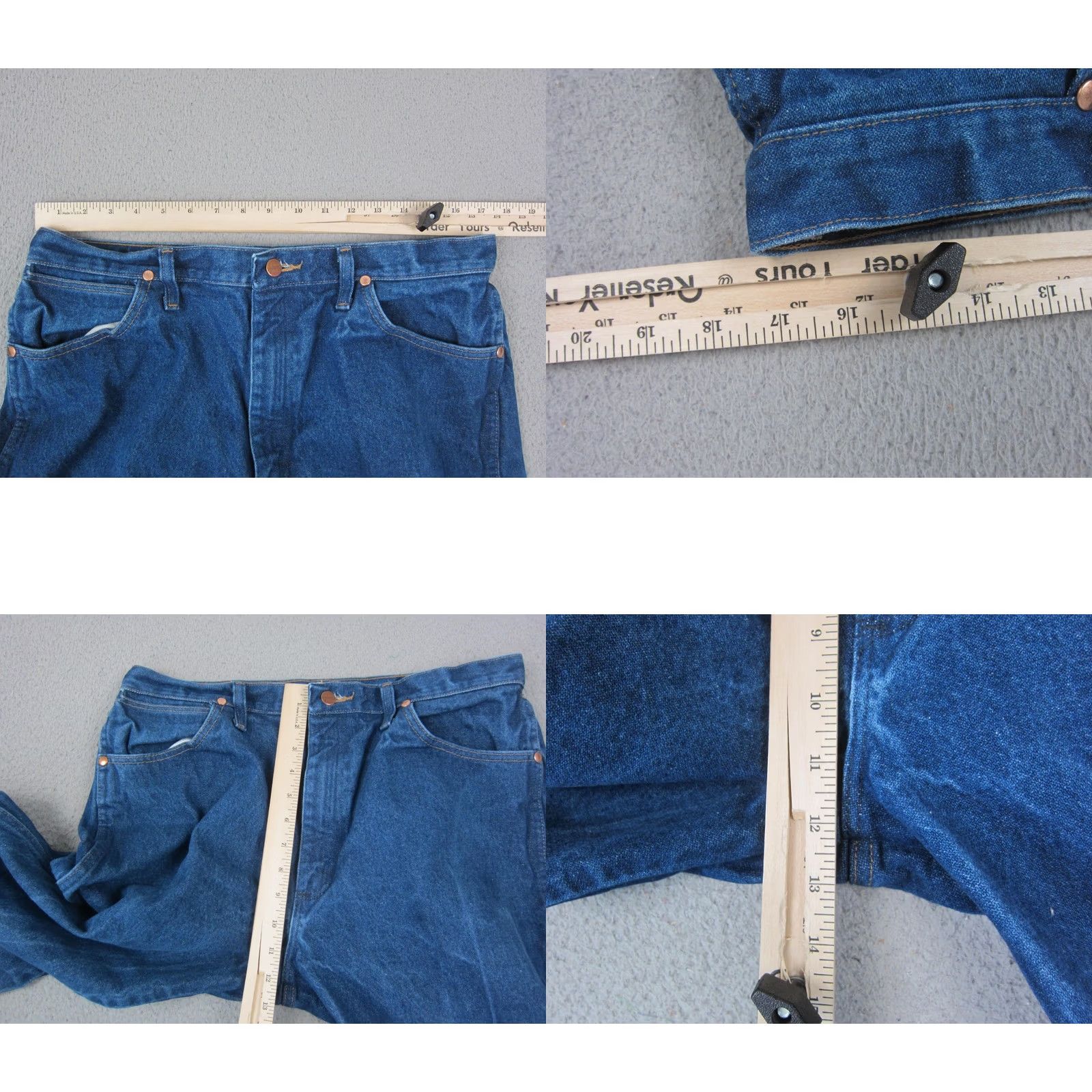 Wrangler Wrangler Jeans Men 36x32 Denim Blue 5-Pocket Straight Regular Mid Rise Cowboy Cut 13MWZ Y2K Vintage 90s Western Mens Wrangler Cowboy Cut Jeans Size US 36 / EU 52 - 8 Thumbnail