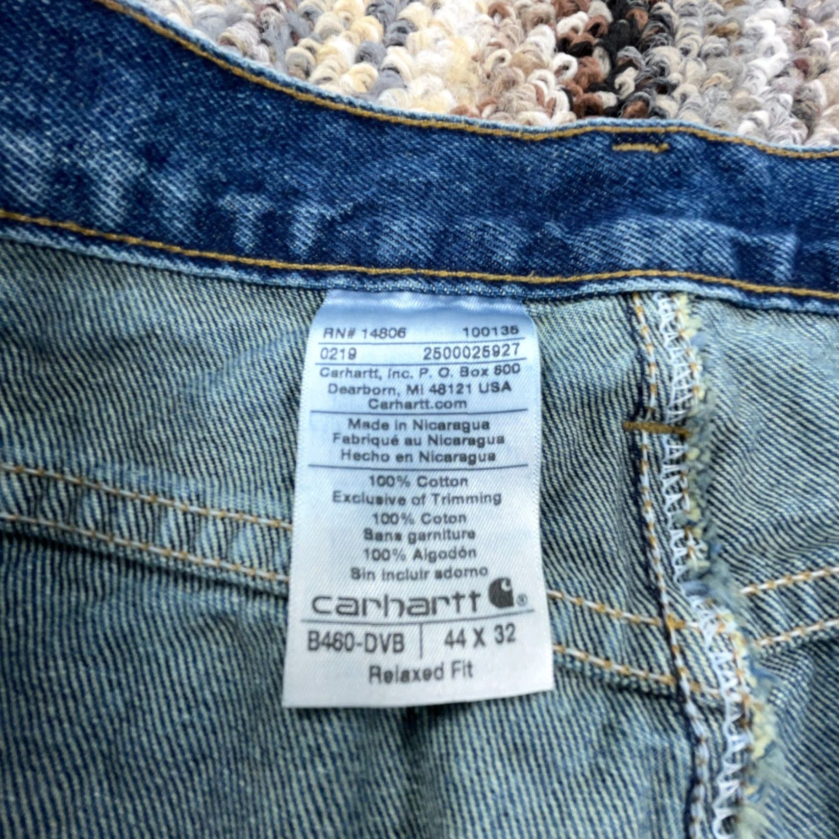Carhartt Carhartt Jeans Men 44x32 Straight Leg Relaxed Fit Dark Wash Work Wear Baggy Size US 44 / EU 60 - 5 Thumbnail