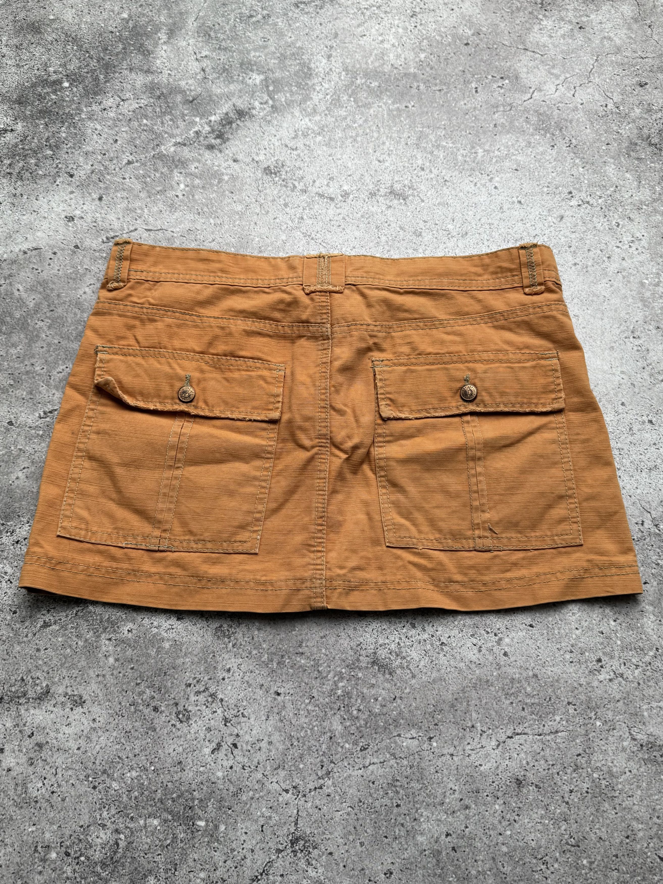 Vintage Vintage Cargo Skirt Low Rise Cotton Utility Style Skirt (E8) Size 32" / US 10 / IT 46 - 6 Thumbnail
