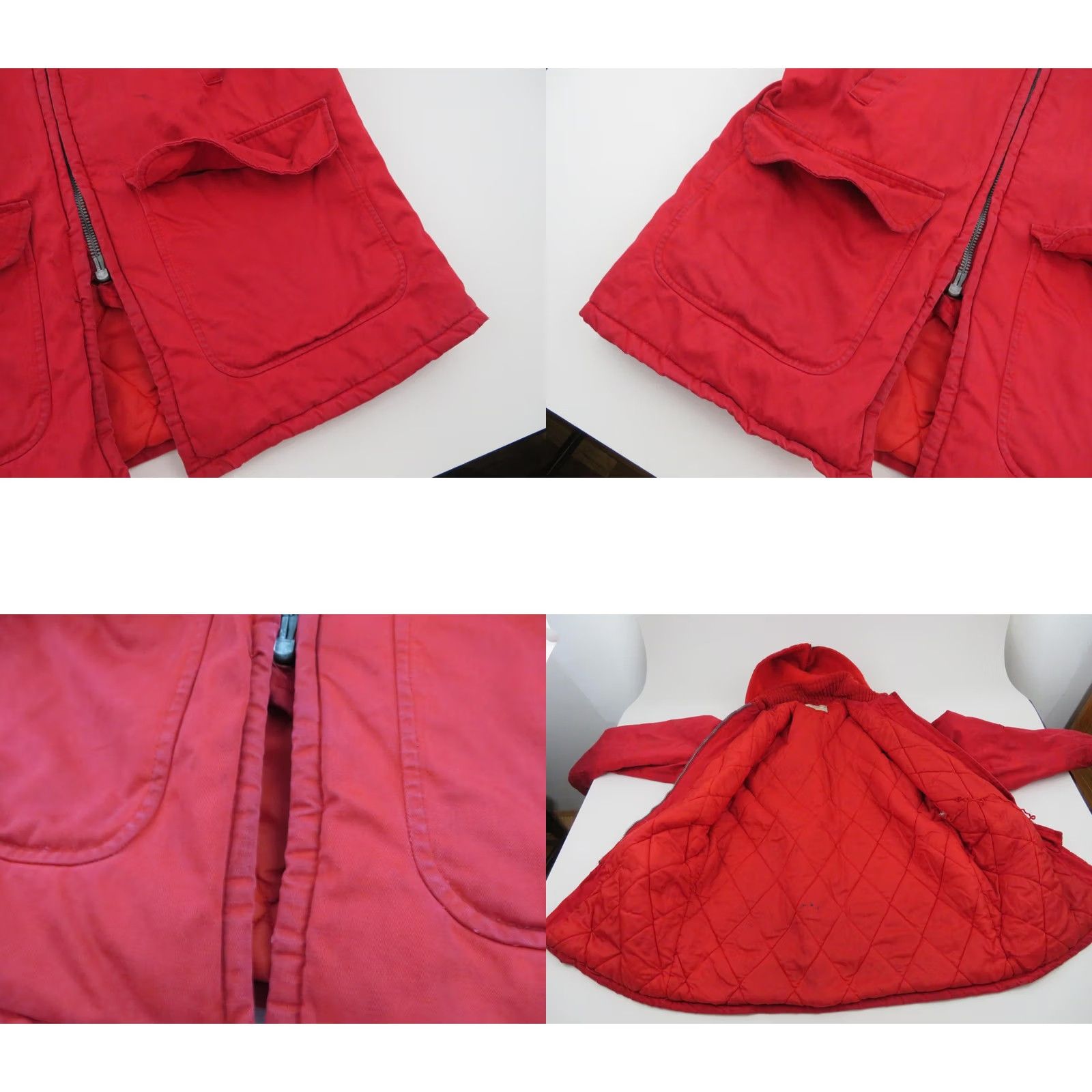 Sears VINTAGE 70s Sears Red Cruiser Jacket Mens Large Workwear Canvas Parka Size US L / EU 52-54 / 3 - 8 Thumbnail