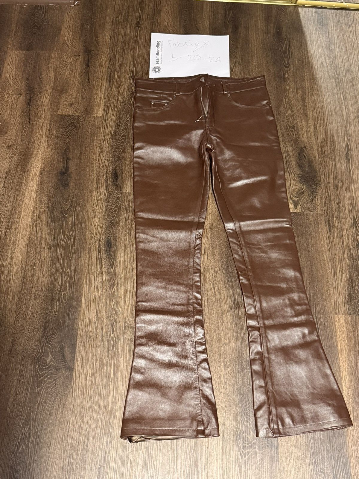 NYRVA Leather Flare Pants Size US 34 / EU 50 - 1 Thumbnail
