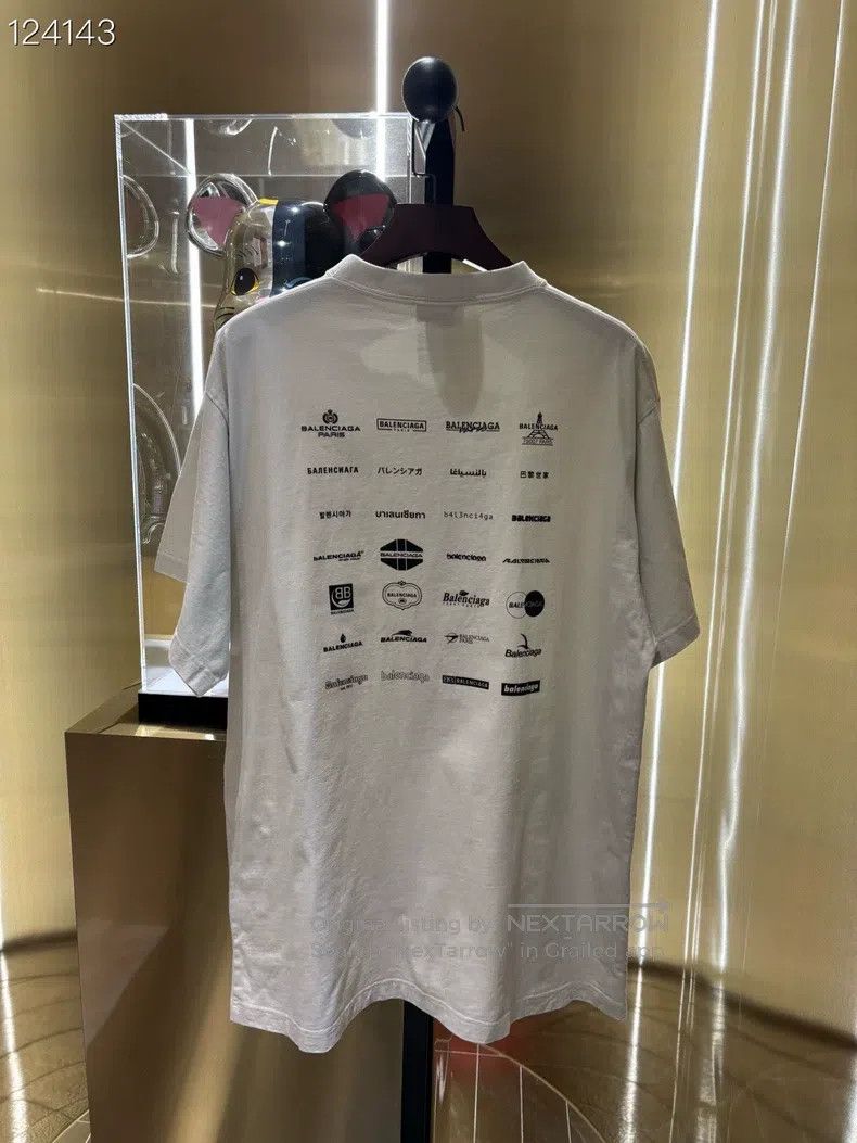 Balenciaga Balenciaga Letter Logo Printed Round Neck Short Sleeve T-S Size US S / EU 44-46 / 1 - 2 Thumbnail