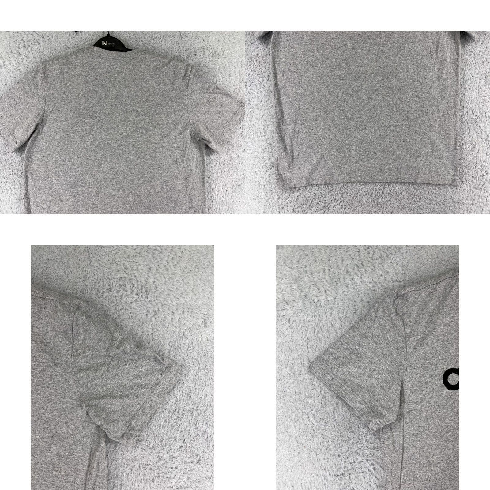Adidas Adidas Shirt Mens Large Gray Short Sleeve Crew Neck Cotton Spellout Logo Size US L / EU 52-54 / 3 - 8 Thumbnail