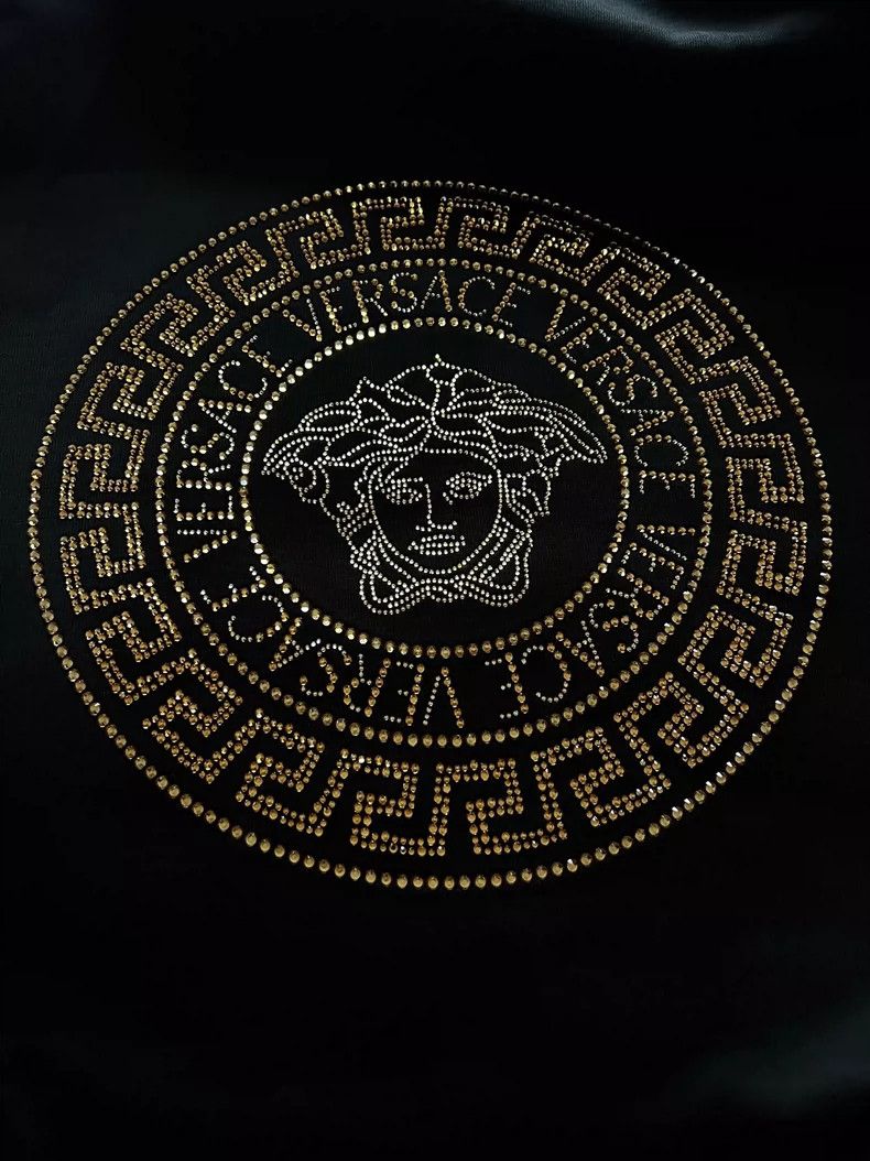 Versace Versace Diamond-embedded gold-zipped sweatshirt with diamo Size L / US 10 / IT 46 - 5 Thumbnail