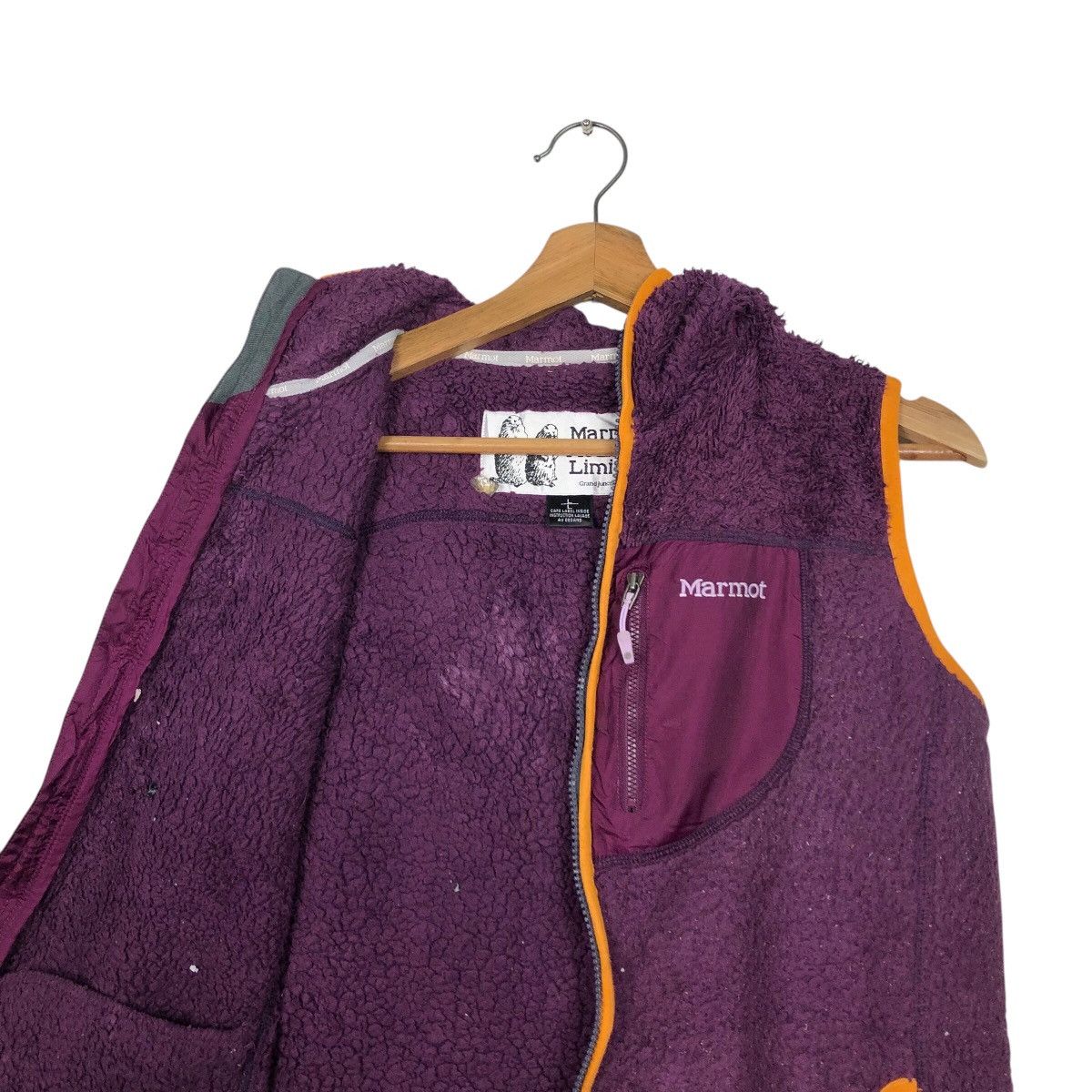 Japanese Brand × Vintage 📌Rich Purple Vintage Dip Pile Sherpa Vest Jacket Marmot Size US L / EU 52-54 / 3 - 14 Thumbnail