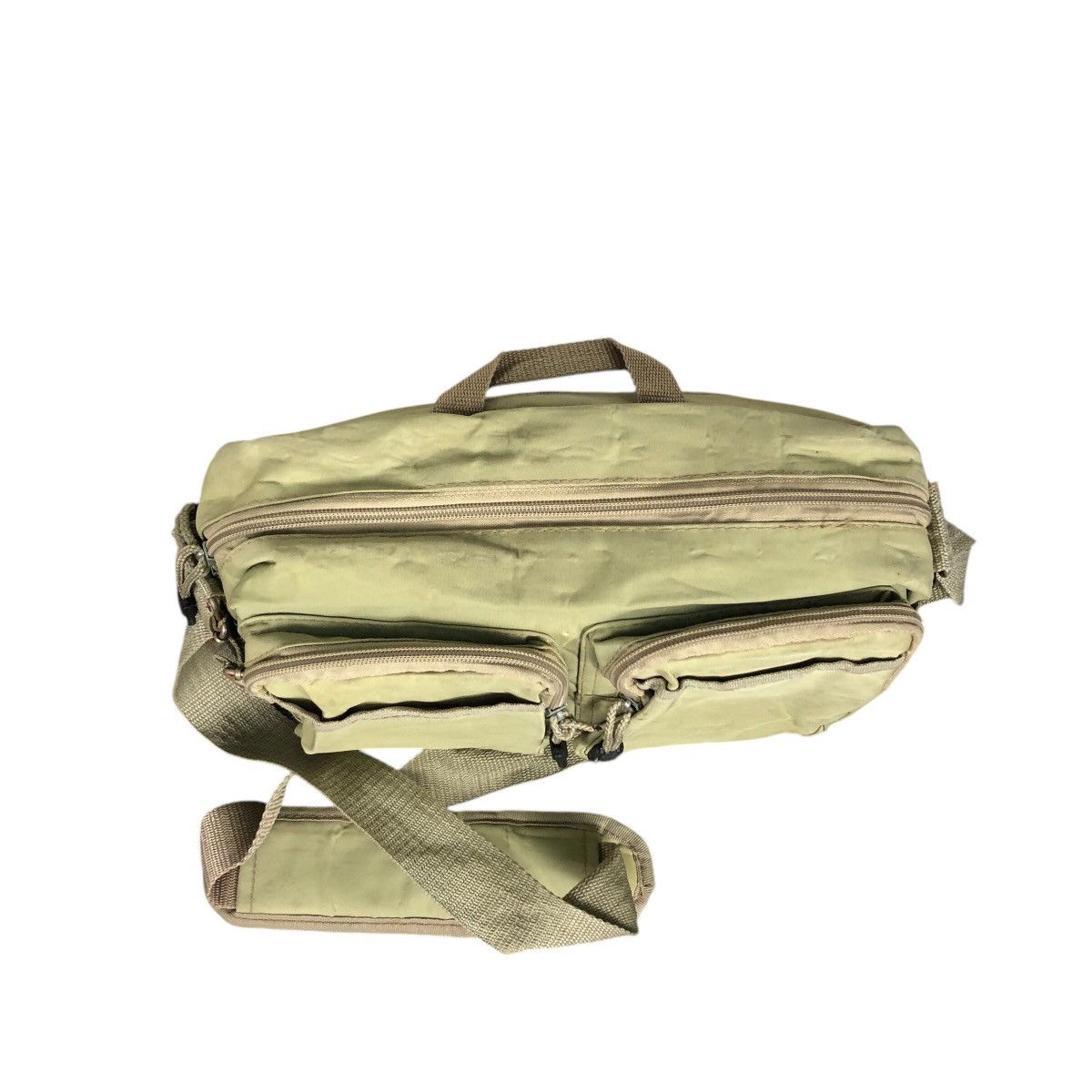 Japanese Brand 📌Vintage Sling Bag Double Stripe Pocket Unknown Brand Size ONE SIZE - 4 Thumbnail