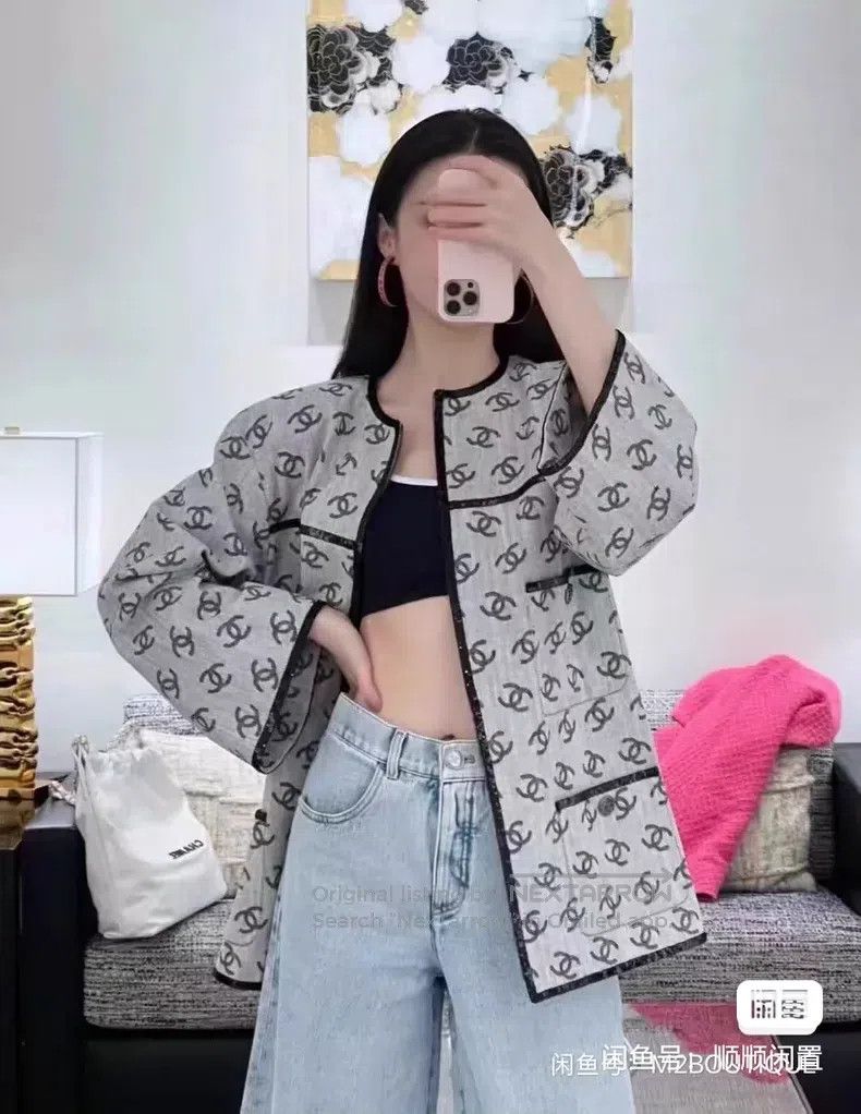 Chanel Chanel Logo grey denim jacket Size XS / US 0-2 / IT 36-38 - 7 Thumbnail